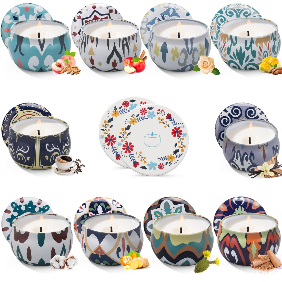 10 Pack Scented Candles Gifts, Aromatherapy Candles for Home Scented with 2 Coasters Yinuo Candle buy supplements canada