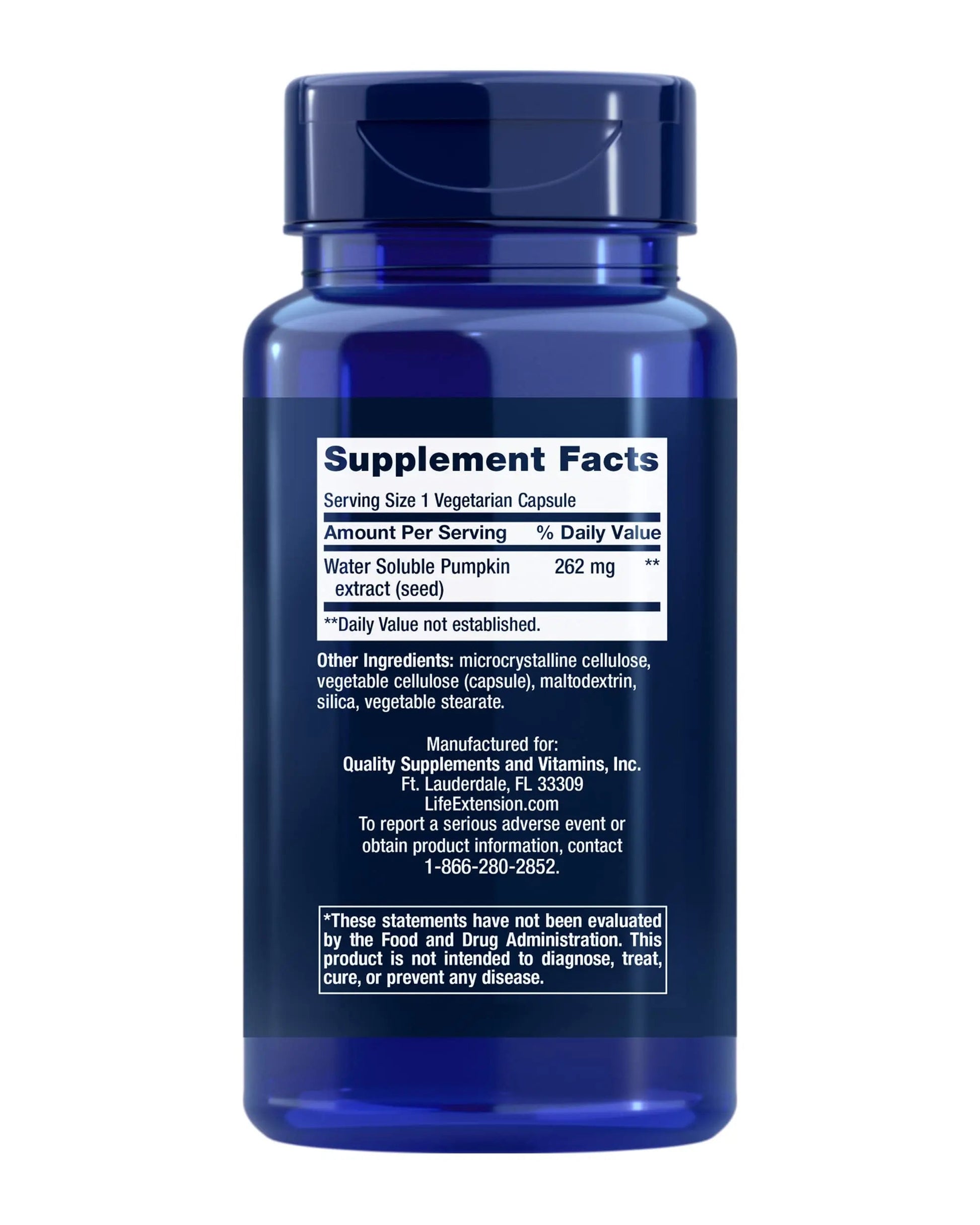 Life Extension Water-Soluble Pumpkin Seed Extract, Promotes Prostate & Urinary Tract Health, Bladder Health Support, Men, Women, Gluten-Free, Non-GMO, Vegetarian, 60 Capsules Life Extension buy supplements canada