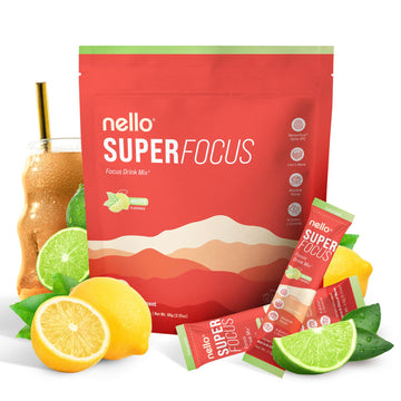 Nello Superfocus Mojito – Nootropic Focus Drink Mix, 20 On-The-Go Packets, Alpha GPC, Lion’s Mane, Rhodiola, Sugar-Free Nello buy supplements canada