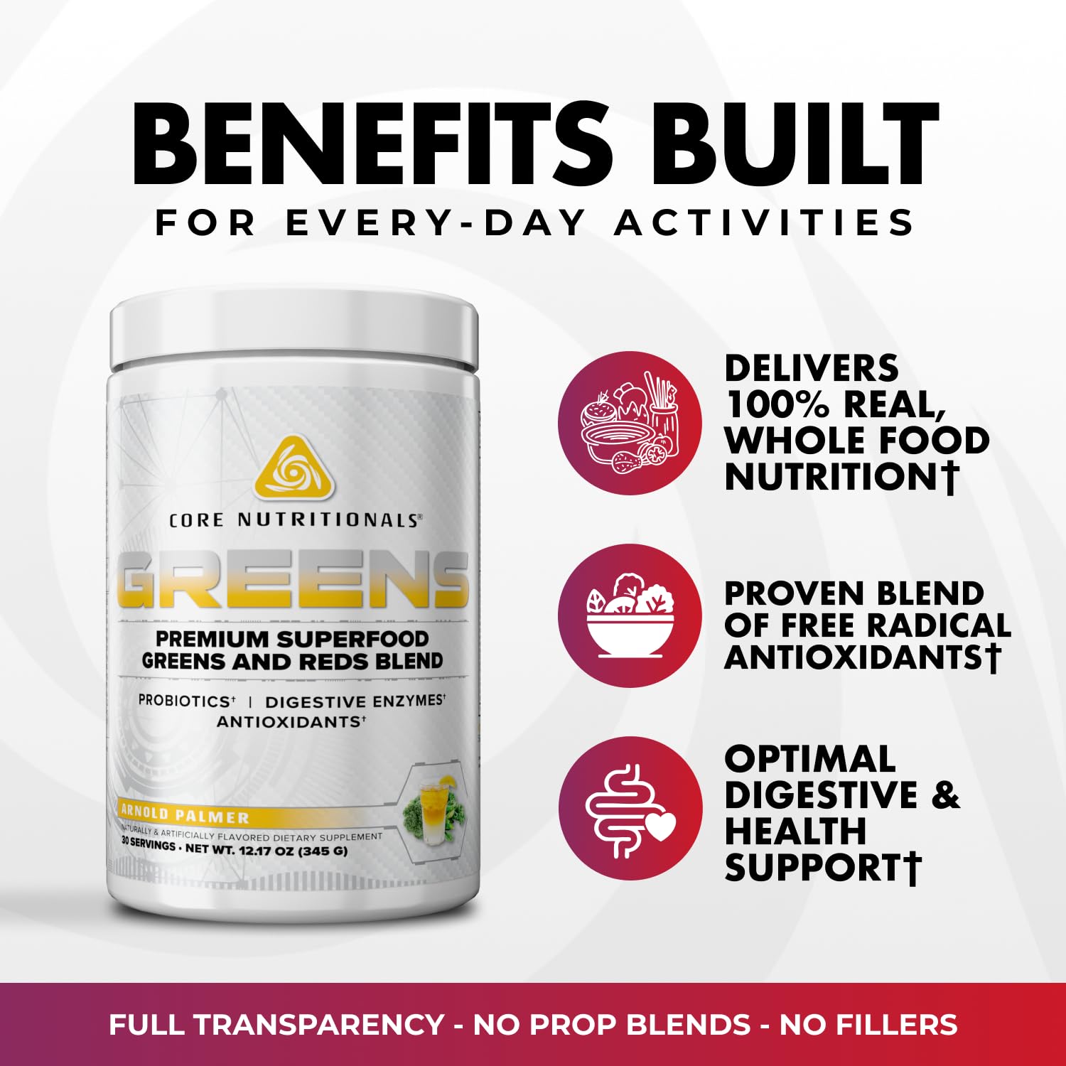 Core Nutritionals Greens | Premium Superfood Reds & Greens Blend | 5 Billion CFU Probiotics, Digestive Enzymes, & Antioxidants | 30 Servings (Berry Bliss) Core Nutritionals buy supplements canada