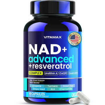 Liposomal NAD+ Supplement Extra Strength | Urolithin A, Resveratrol, CoQ10 - Women & Men - ALA, Green Tea, Quercetin, Lycopene | High Purity, Energy & Regeneration - Made in USA – 60ct Vitamax buy supplements canada