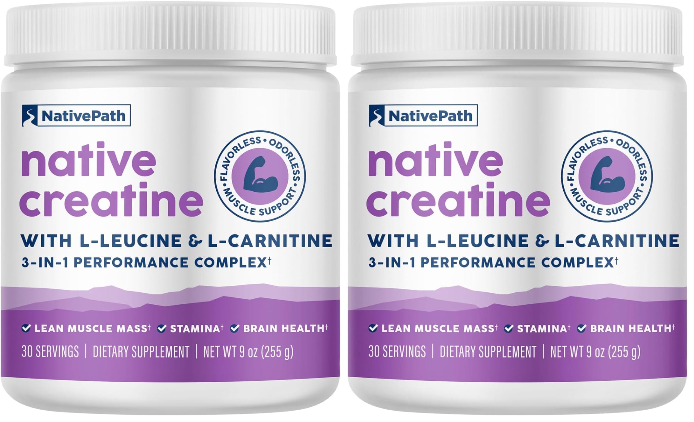 NativePath Creatine Monohydrate Powder with L-Leucine & L-Carnitine - Muscle Building Supplement for Men & Women - 30 Servings (Pack of 2) NativePath buy supplements canada