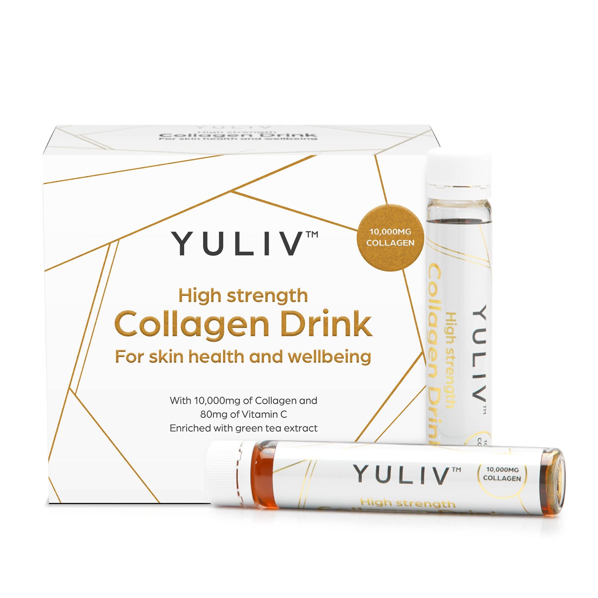 Yuliv High-Dosage Hydrolyzed Collagen Drink - Liquid Collagen Peptides (10000 mg) with Vitamin C for Hair, Skin, and Nails Yuliv buy supplements canada