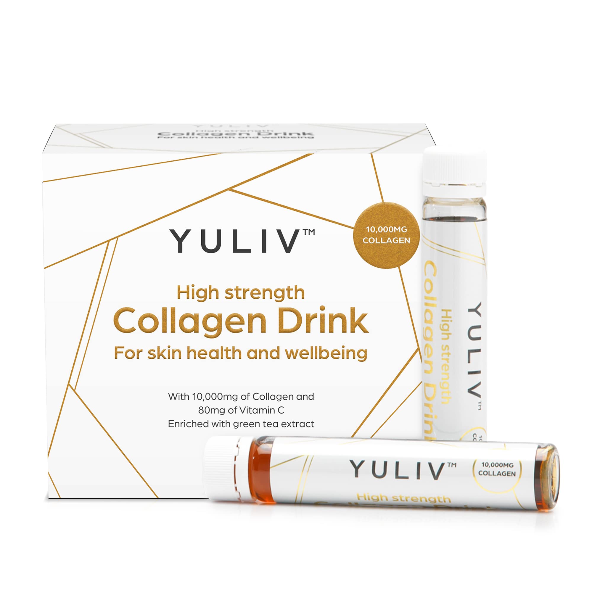 Yuliv High-Dosage Hydrolyzed Collagen Drink - Liquid Collagen Peptides (10000 mg) with Vitamin C for Hair, Skin, and Nails Yuliv buy supplements canada