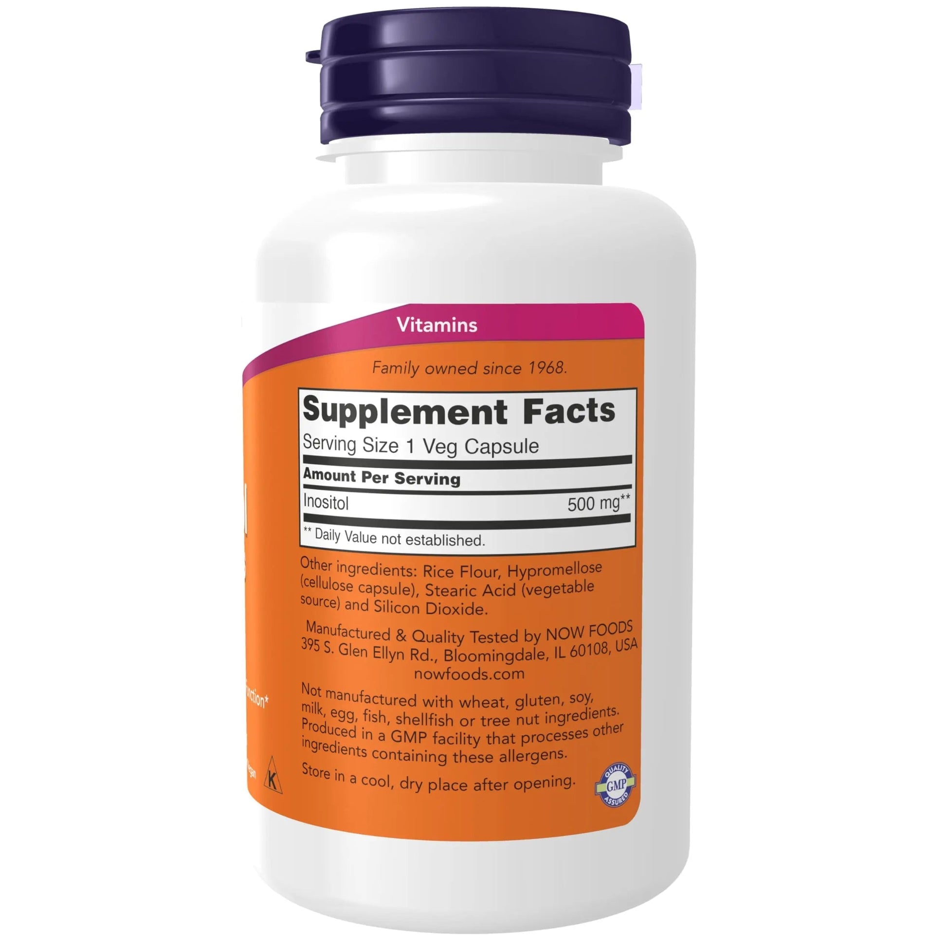 NOW Foods Foods Inositol 500mg,100 Capsules (Pack of 3) NOW Foods buy supplements canada