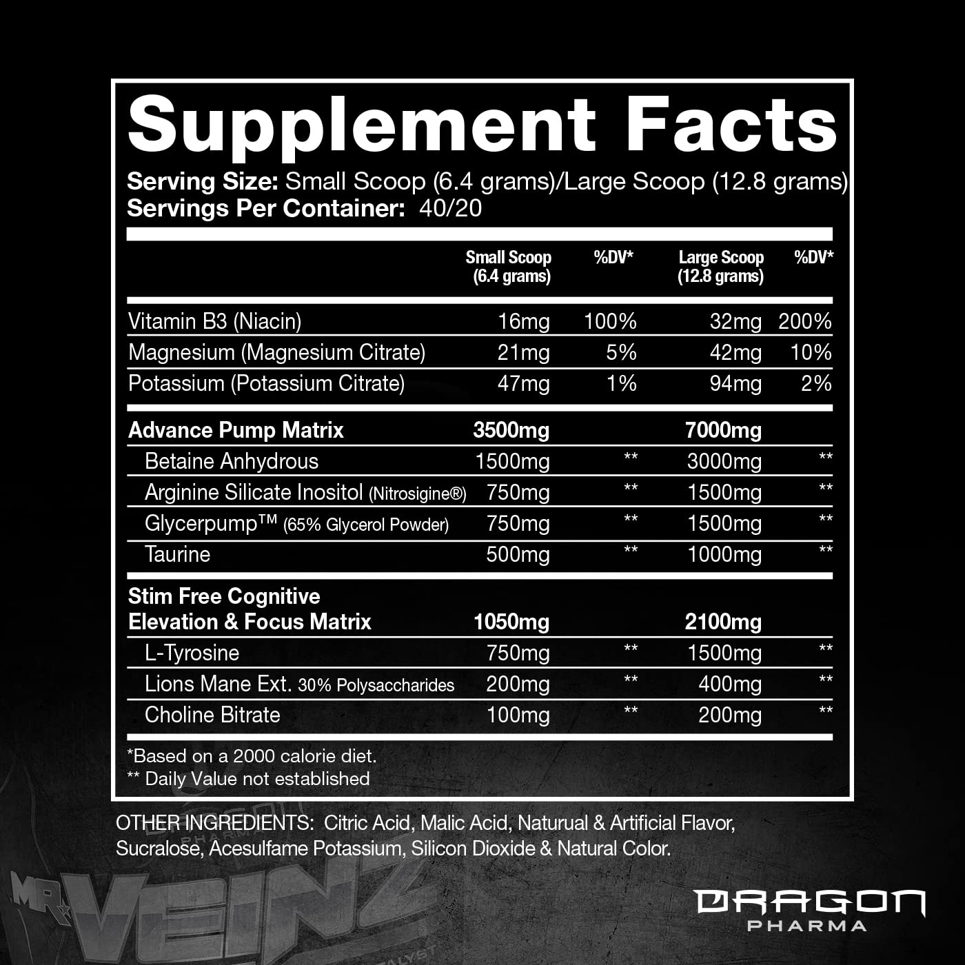 DRAGON PHARMA Mr. Veinz Stim Free Pre-Workout, Extreme Pump & Nootropic Catalyst DRAGON PHARMA buy supplements canada
