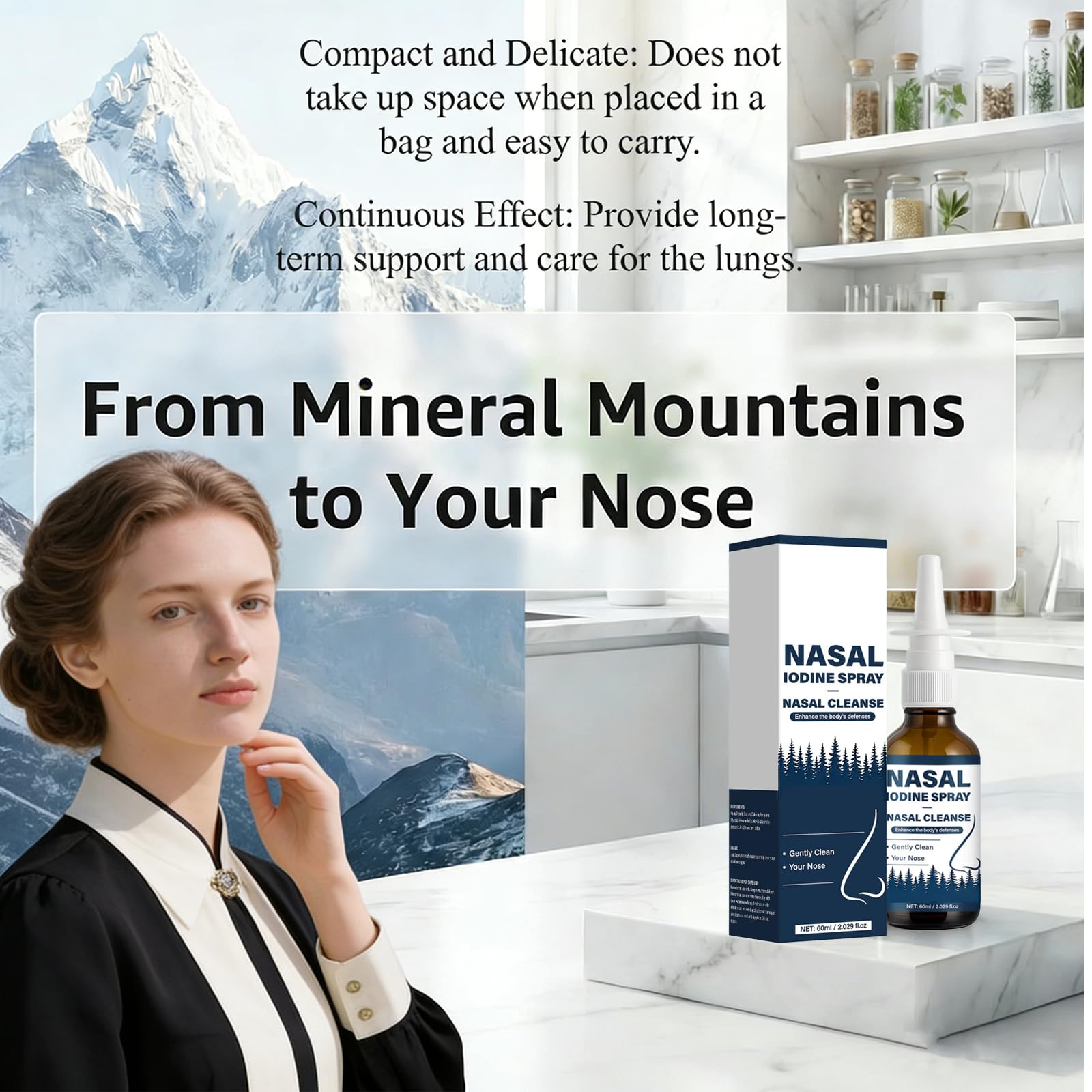 VIPUDA Nutramd Iodine Nasal Spray, Cleanses & Refreshes Your Nasal Passages, Iodine & Fulvic Acid Blend, 100% Natural Mineral Formula – 60 ml/2.029 fl.oz (1pc) VIPUDA buy supplements canada