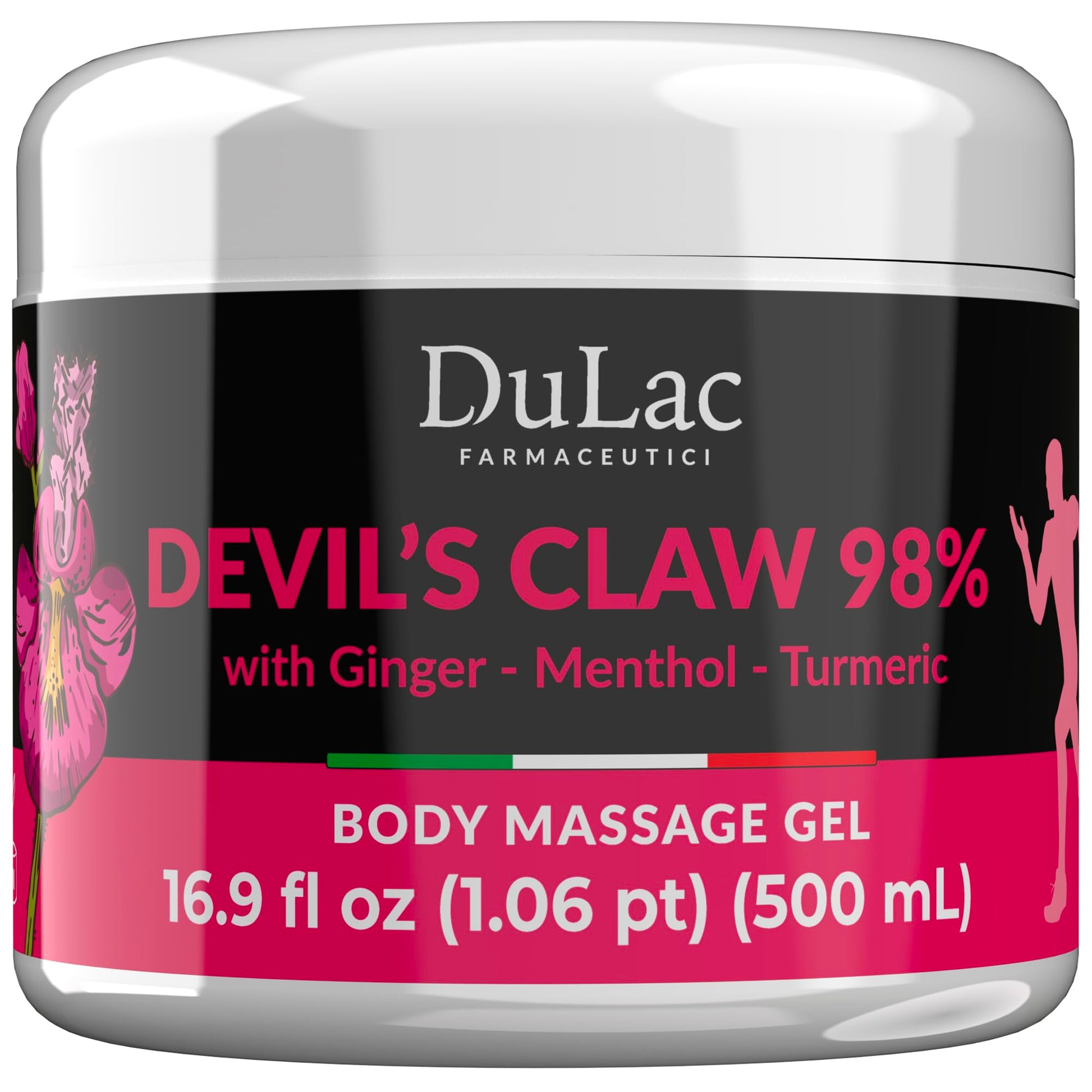 Dulac - Devil's Claw 98% Cream Maximum Strength 16.9 Fl Oz, Natural Joint and Muscle Comfort Cream, Enriched with Menthol for Cool Effect DULÀC FARMACEUTICI 1982 buy supplements canada