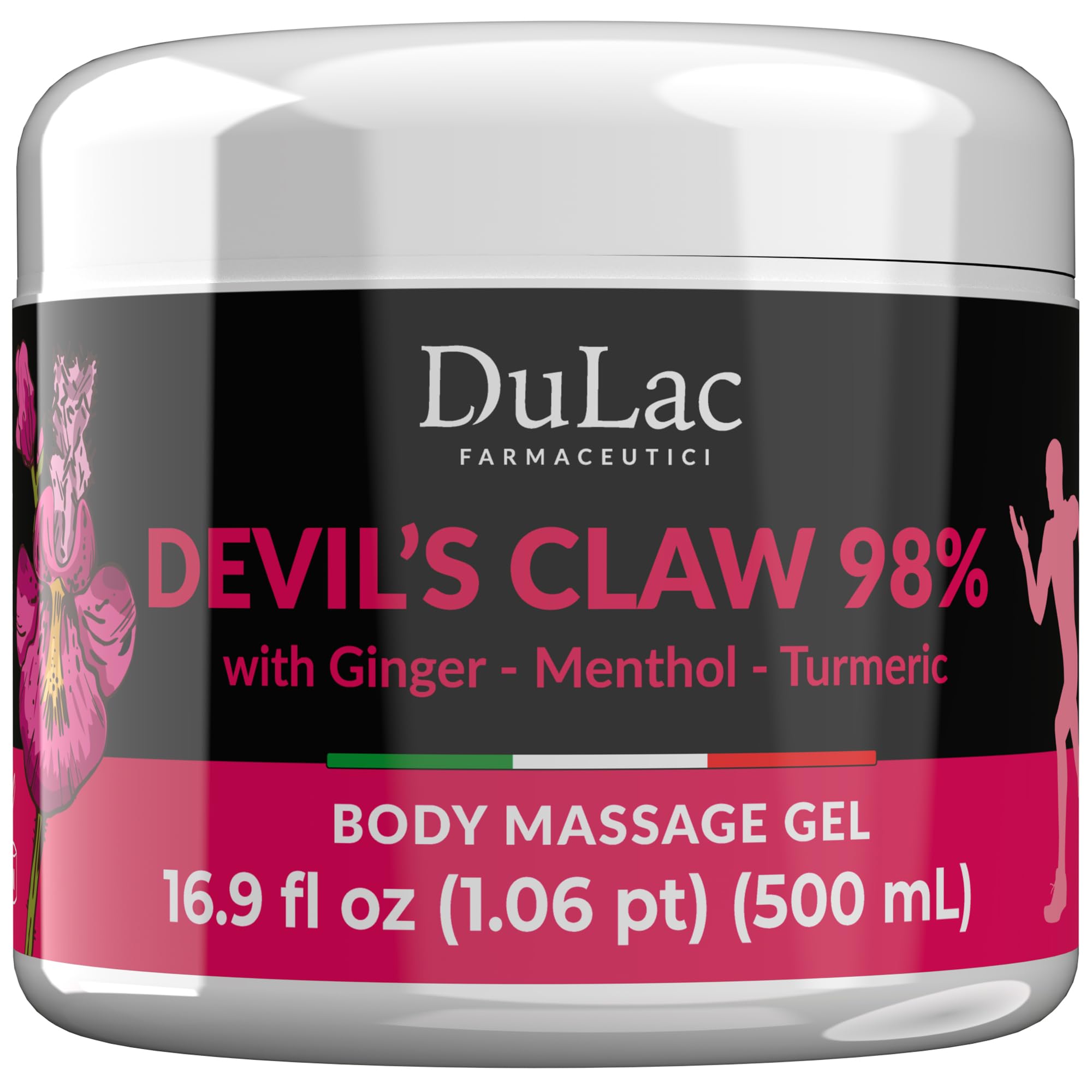 Dulac - Devil's Claw 98% Cream Maximum Strength 16.9 Fl Oz, Natural Joint and Muscle Comfort Cream, Enriched with Menthol for Cool Effect DULÀC FARMACEUTICI 1982 buy supplements canada