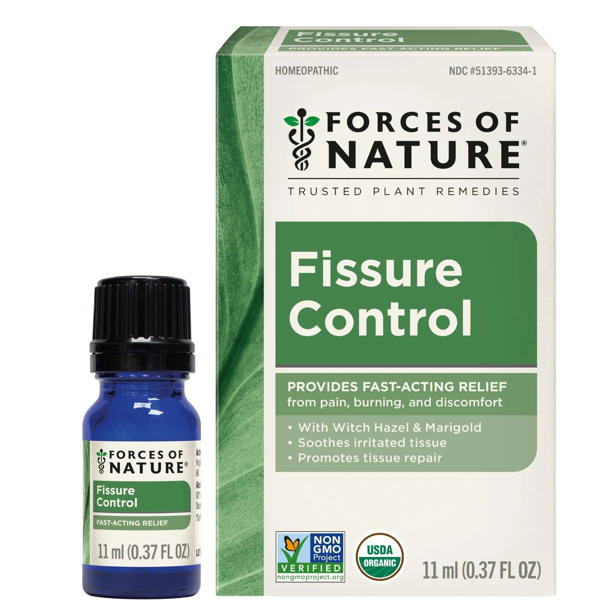 Forces of Nature Fissure Control, Organic Homeopathic Treatment with Witch Hazel for Anal Fissures, Hemorrhoid Related Irritation & Discomfort, Fast, Natural Topical Relief, 0.37 FL OZ Forces of Nature buy supplements canada