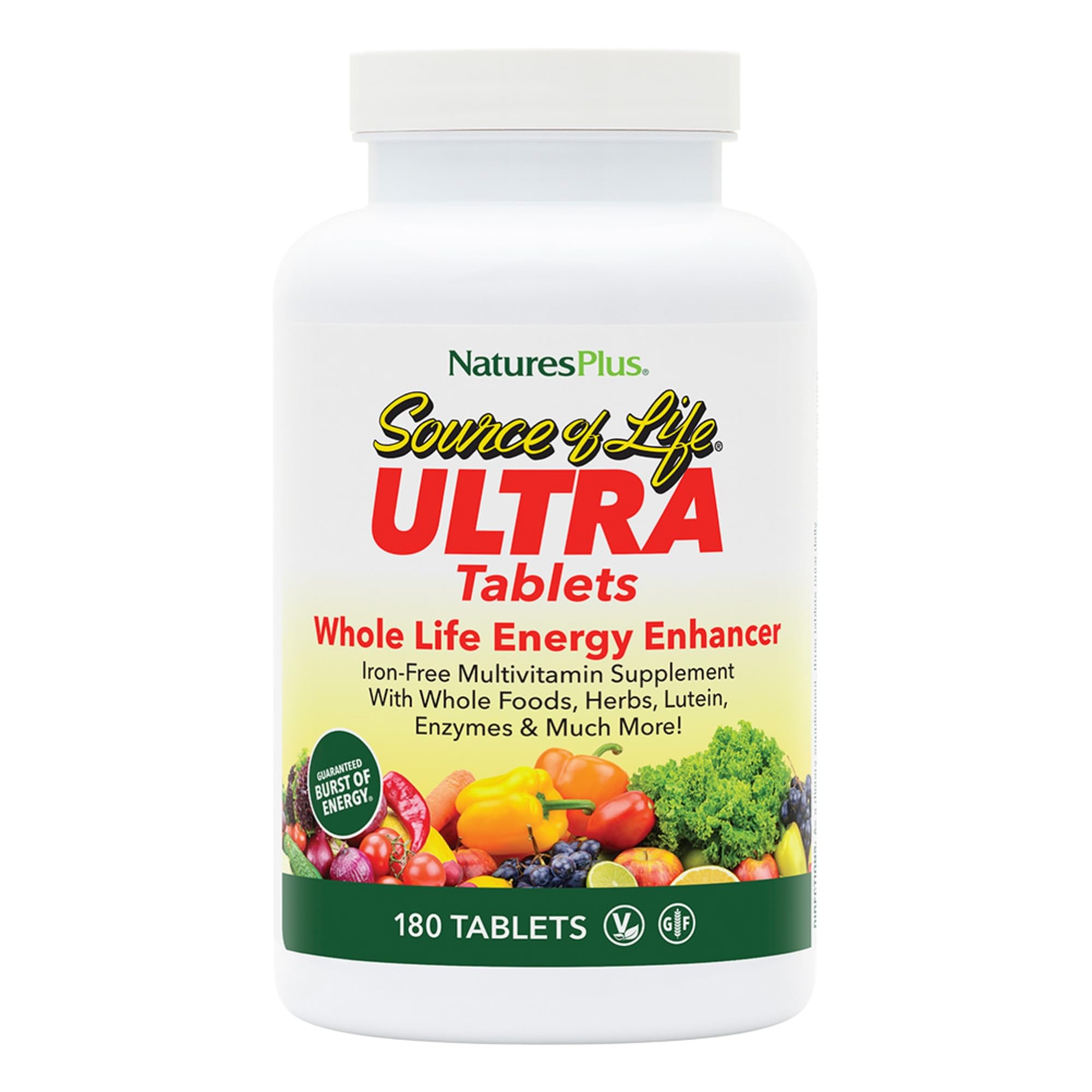 NaturesPlus Ultra Source of Life No-Iron Multivitamin - 180 Tablets - Supports Immune Health, Energy & Overall Well-Being - with Lutein & Vitamin D3 - Vegetarian & Gluten Free - 60 Servings NaturesPlus buy supplements canada