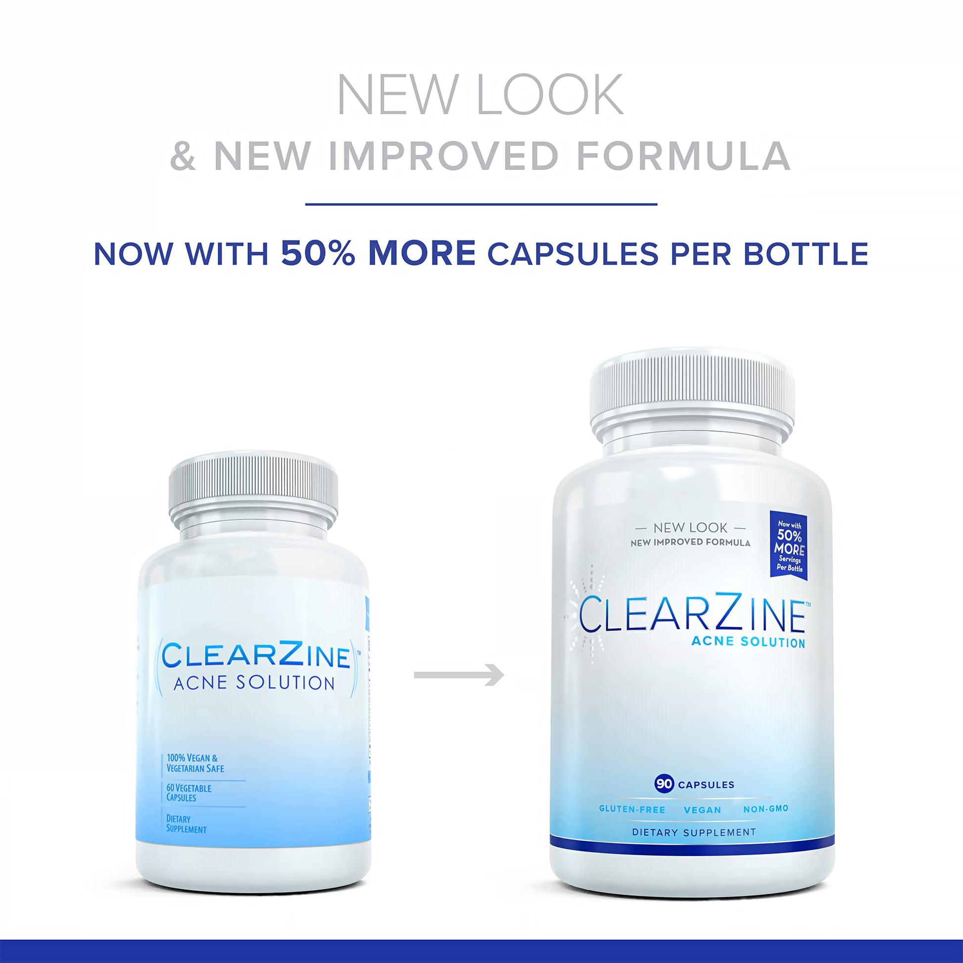 ClearZine Acne Pills for Teens & Adults | Clear Skin Supplement, Vitamins for Hormonal & Cystic Acne | Stop Breakouts, Oily Skin and Zits, 90 Caps ClearZine buy supplements canada