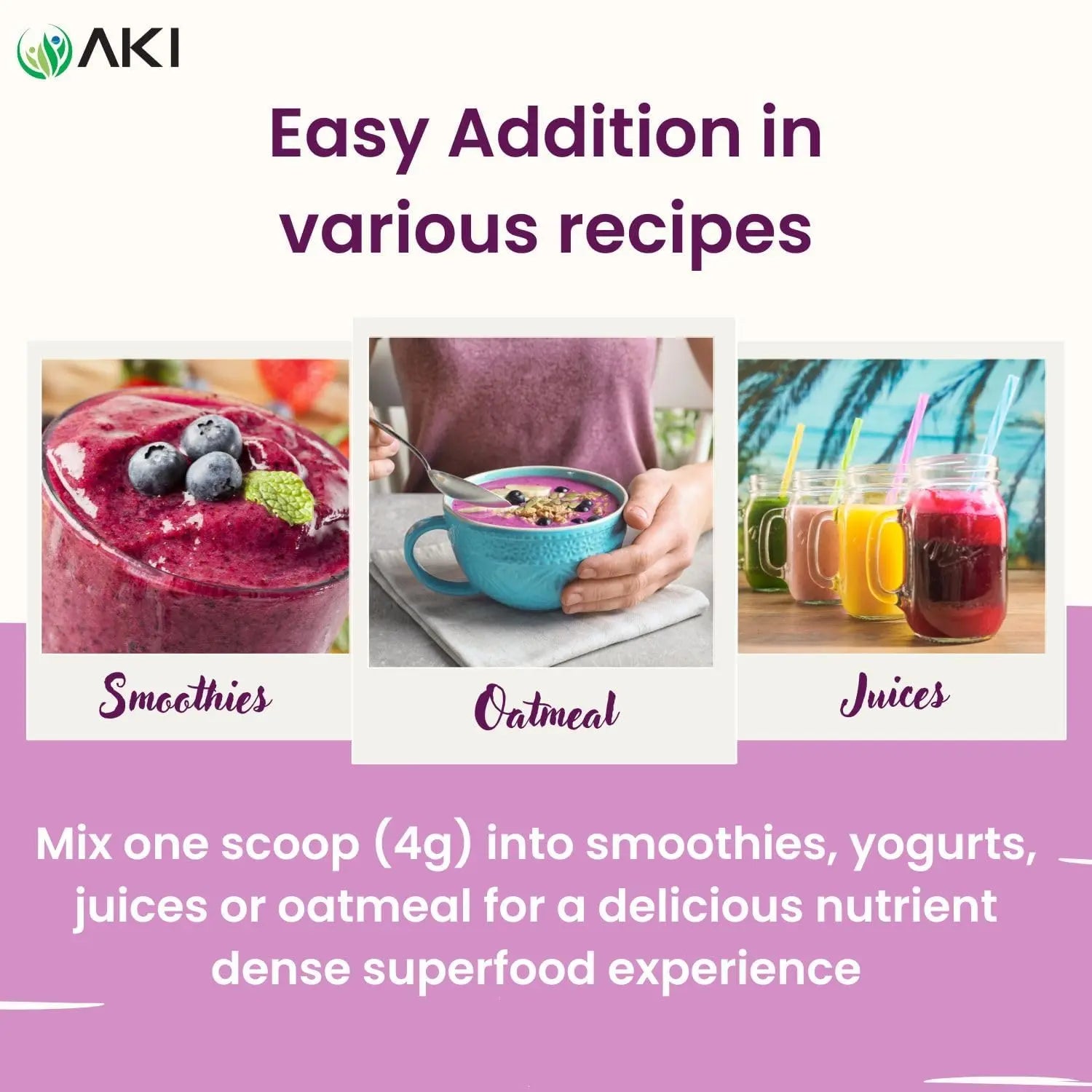 AKI Maqui Berry Extract Powder – Wild Harvested from Patagonia, High in Anthocyanins & Polyphenols, Freeze-Dried Superfruit for Smoothies, Non-GMO, Vegan, 150g/ 5.3 oz AKI ORGANIC buy supplements canada