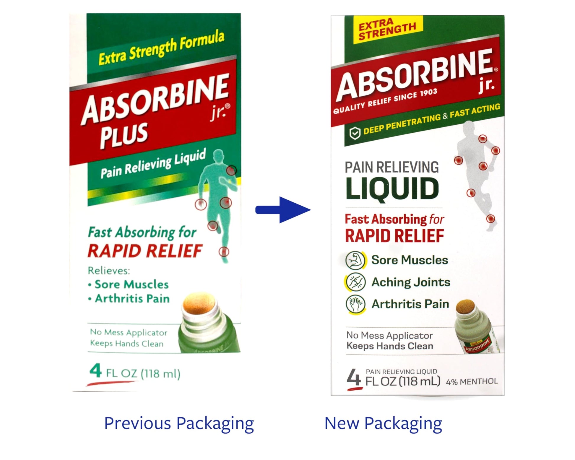 ABSORBINE JR. Extra Strength Pain Relieving Liquid, for Muscle, Joints, Arthritis Pain, with No-Mess Applicator, 4 Oz (Pack of 3) ABSORBINE JR. buy supplements canada