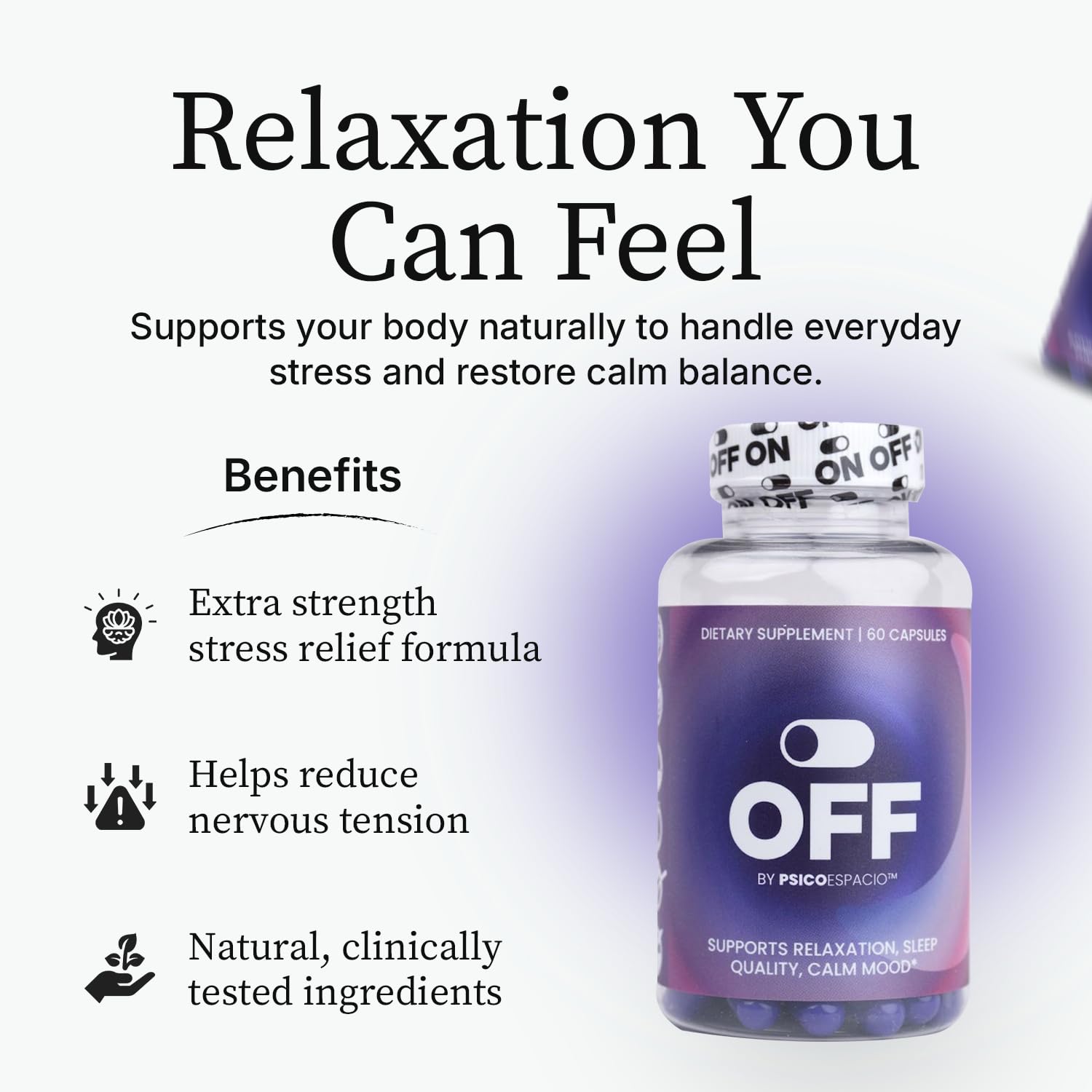 PSICÓESPACIO ON & Off Day & Night Supplement Bundle – Natural Energy with Ashwagandha + Sleep Aid with Melatonin & L-Theanine for Adults, Focus, Relaxation & Mood Support, 60 Count Each OFF BY PSICOESPACIO buy supplements canada