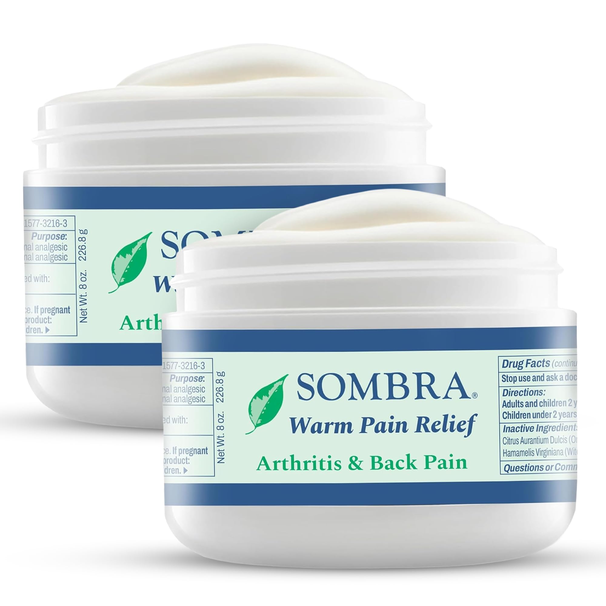 Sombra Warm Pain Relief Gel, Warm Relief for Arthritis and Chronic Pain Pre-Workout Muscle Rub Vegan Formula Free of Artificial Fragrances, Dyes, NSAIDs, Wax, Petroleum, Alcohol - 8oz (2 Pack) Sombra buy supplements canada
