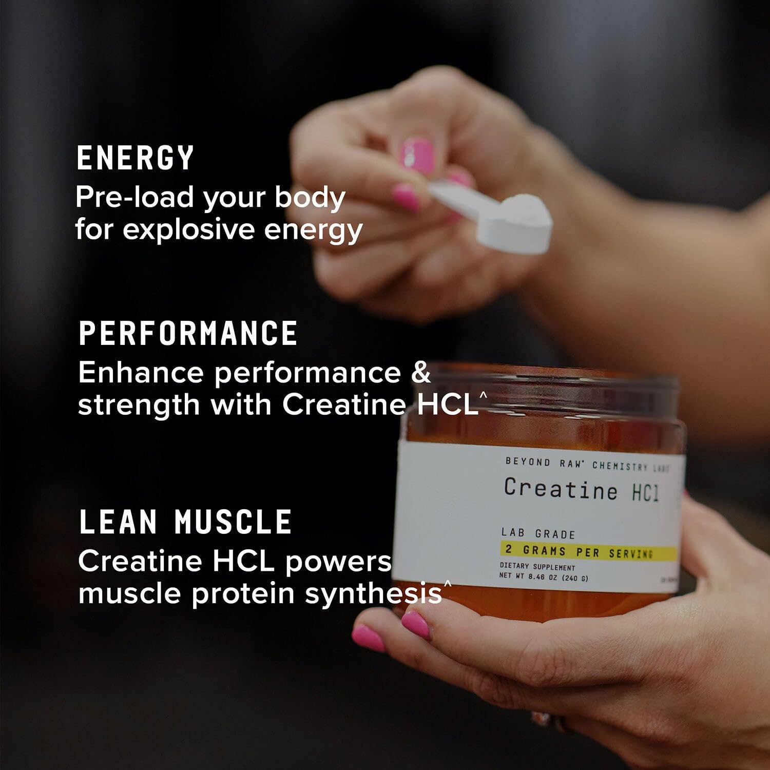 BEYOND RAW Creatine HCl Powder, Science Backed, Lab Grade, Creatine for Women & Men, Muscle Strength, Energy Production, Athletic Performance, Cognitive Support, BEYOND RAW buy supplements canada