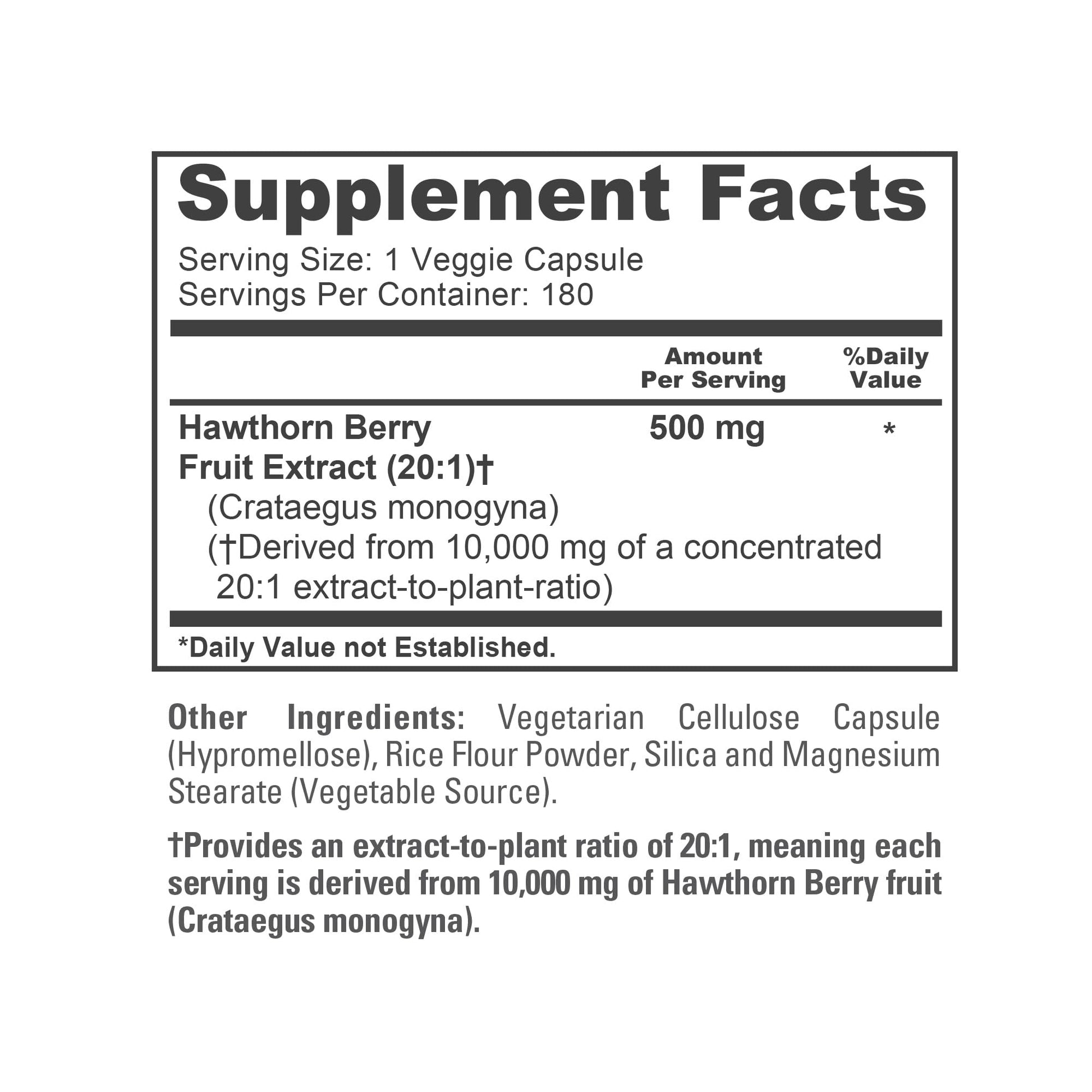 NusaPure Hawthorn Berry 20:1 Extract, 500 mg Equivalent to 10,000 mg 180 Veg Caps, Suitable for Vegetarians, Vegan, Non-GMO Dietary Supplement NusaPure buy supplements canada