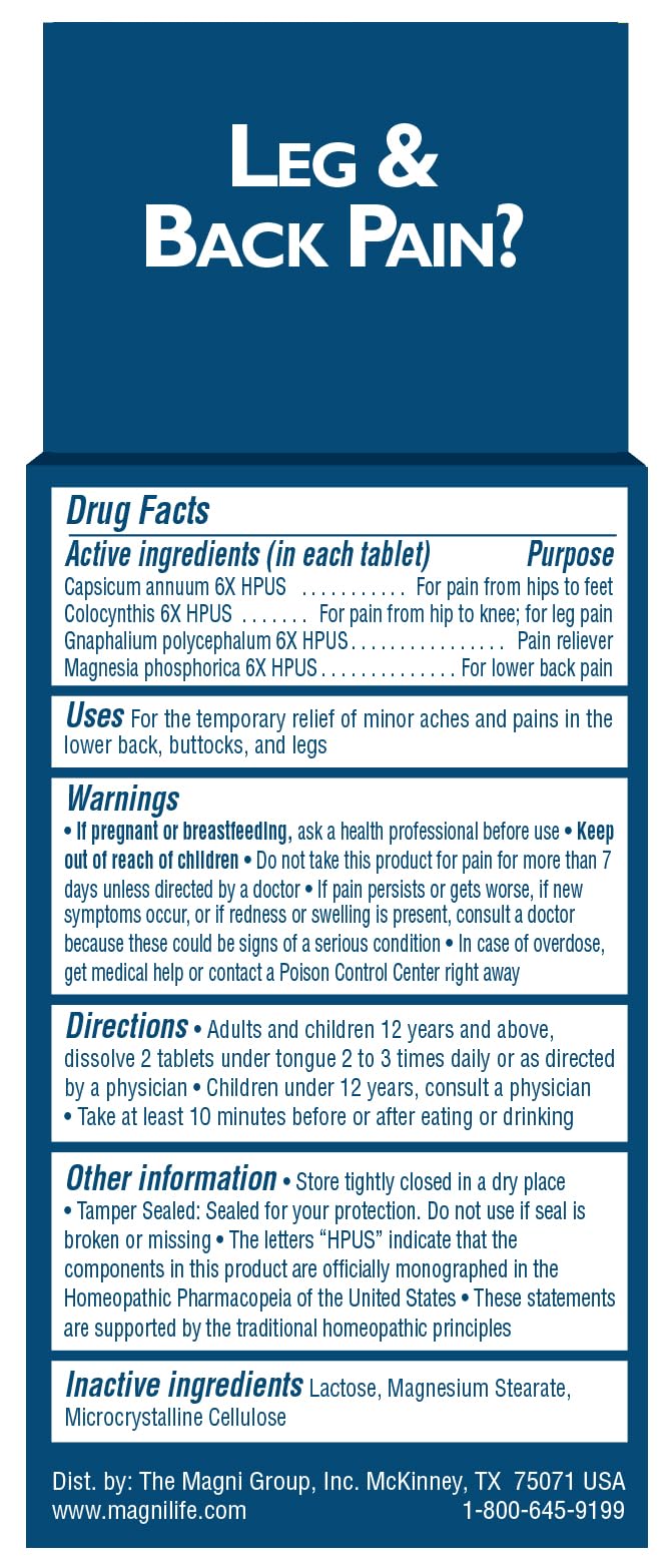 MagniLife Leg & Back Pain Relief Tablets,125 Ct, Fast-Acting Pain Relief Naturally Soothes Burning, Tingling & Stabbing Aches, Symptomatic or Preventative, Non-Habit Forming Quick-Dissolve Tablets MagniLife buy supplements canada