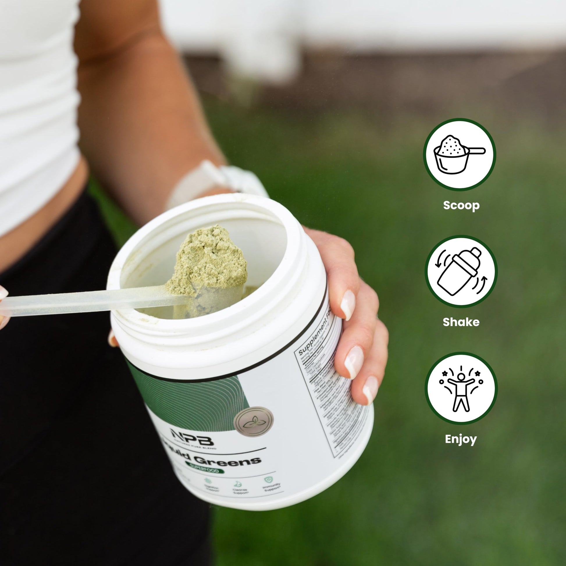 Nature's Pure Blend Super Greens Powder – Organic Greens Superfood Powder Supplements for Green Juice & Smoothie – Probiotic - Drink Mix for Energy Wellness and Digestion (Matcha Flavor, 30 Servings) Nature's Pure Blend buy supplements canada