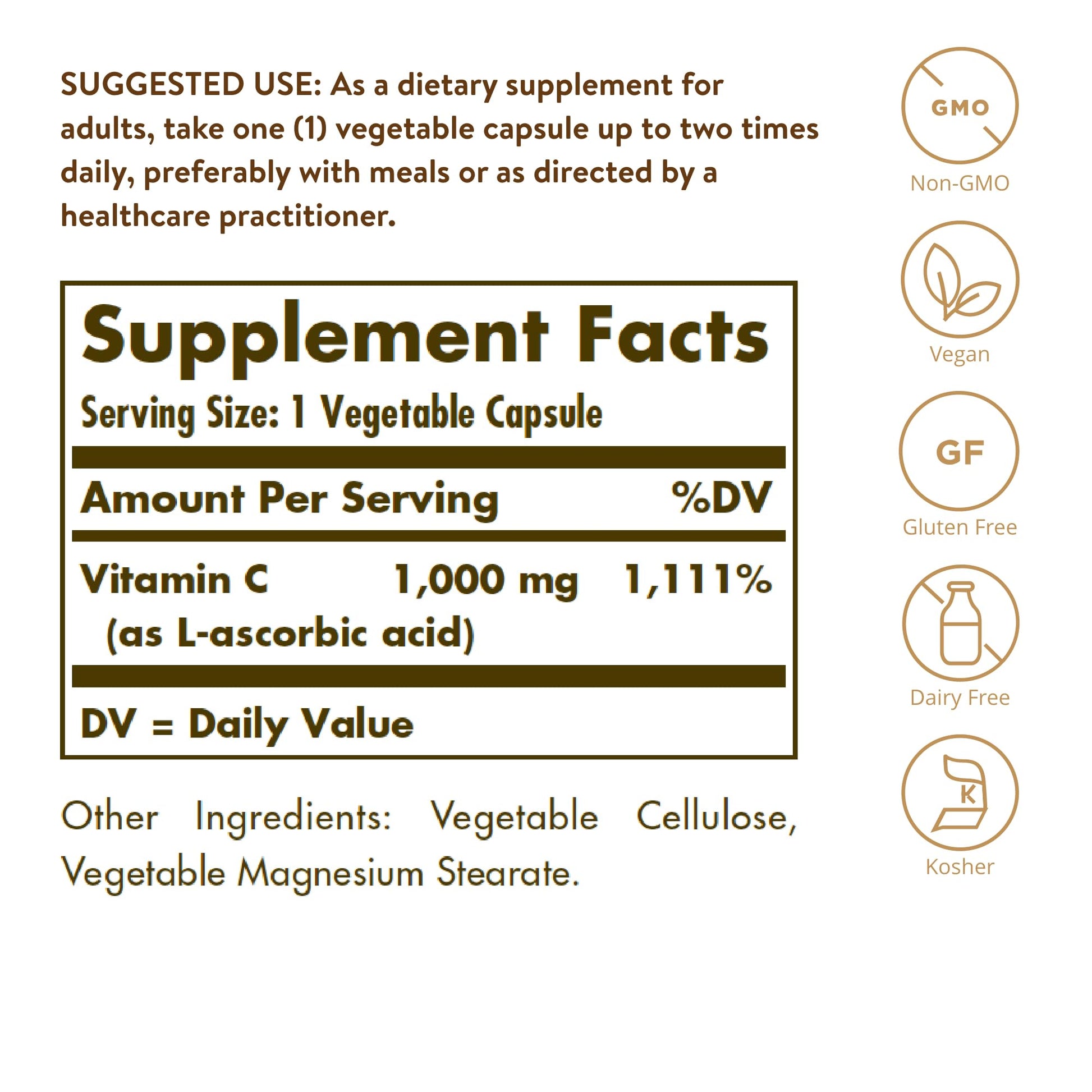 Solgar Vitamin C 1000mg - Healthy Immune System - Helps Fight Free Radicals - Vegan SOLGAR buy supplements canada