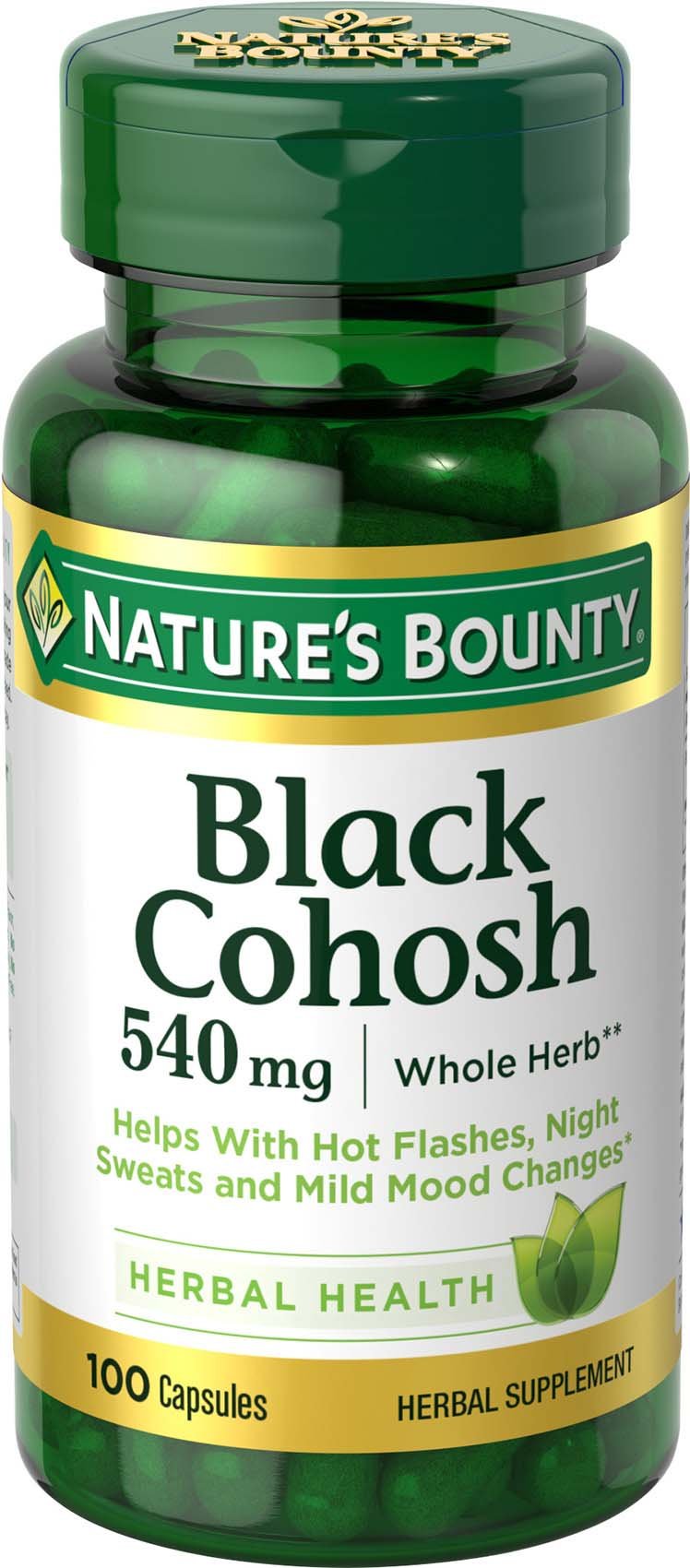 Nature's Bounty Black Cohosh Root Pills and Herbal Health Supplement, Natural Menopausal Support, 540 mg, 100 Capsules Nature's Bounty buy supplements canada