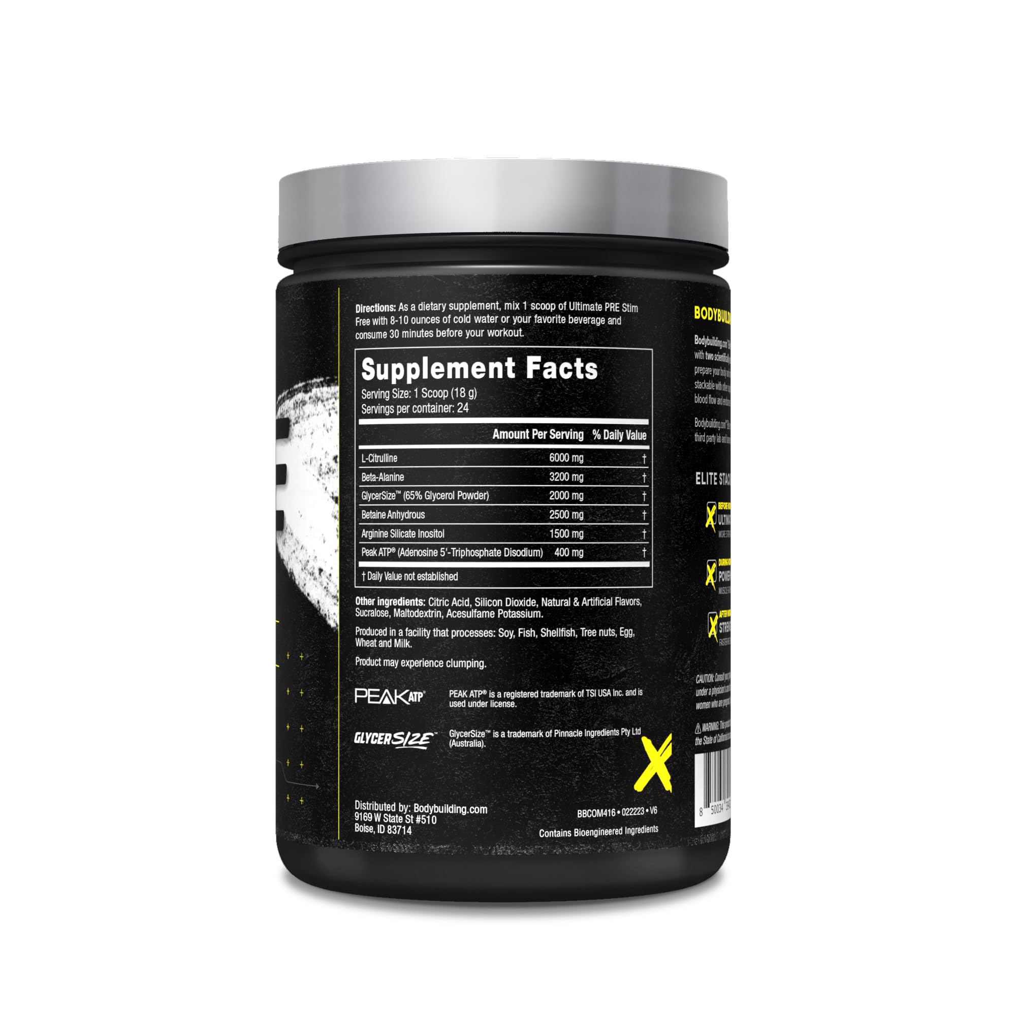 B BODYBUILDING.COM Elite Ultimate PRE Stim Free Rocket Pop B BODYBUILDING.COM buy supplements canada