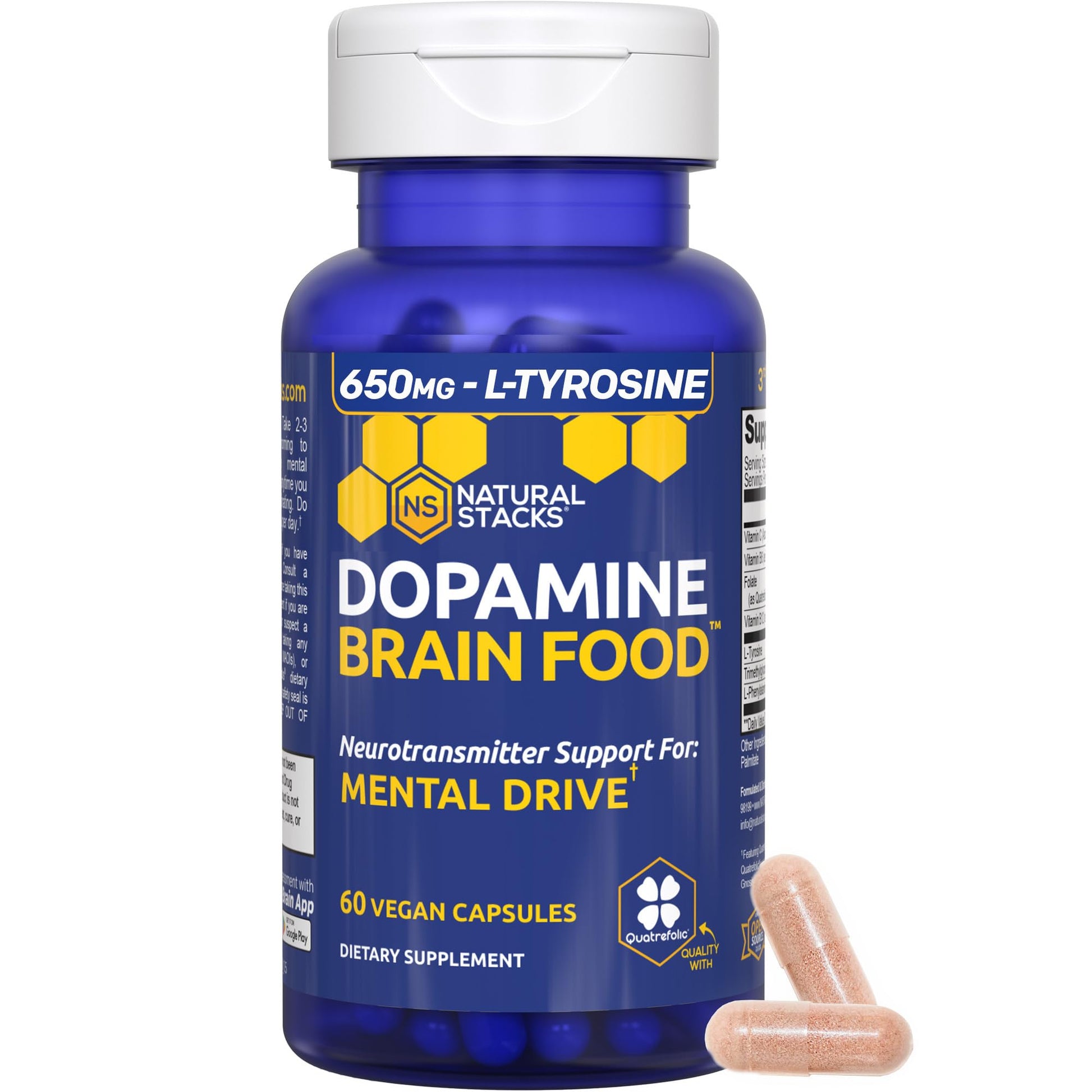 NATURAL STACKS Dopamine Brain Food + Magtech Magnesium Bundle - Chelated Magnesium Complex - Supports Brain Health & Mental Drive* - 150 Total Capsules NATURAL STACKS buy supplements canada