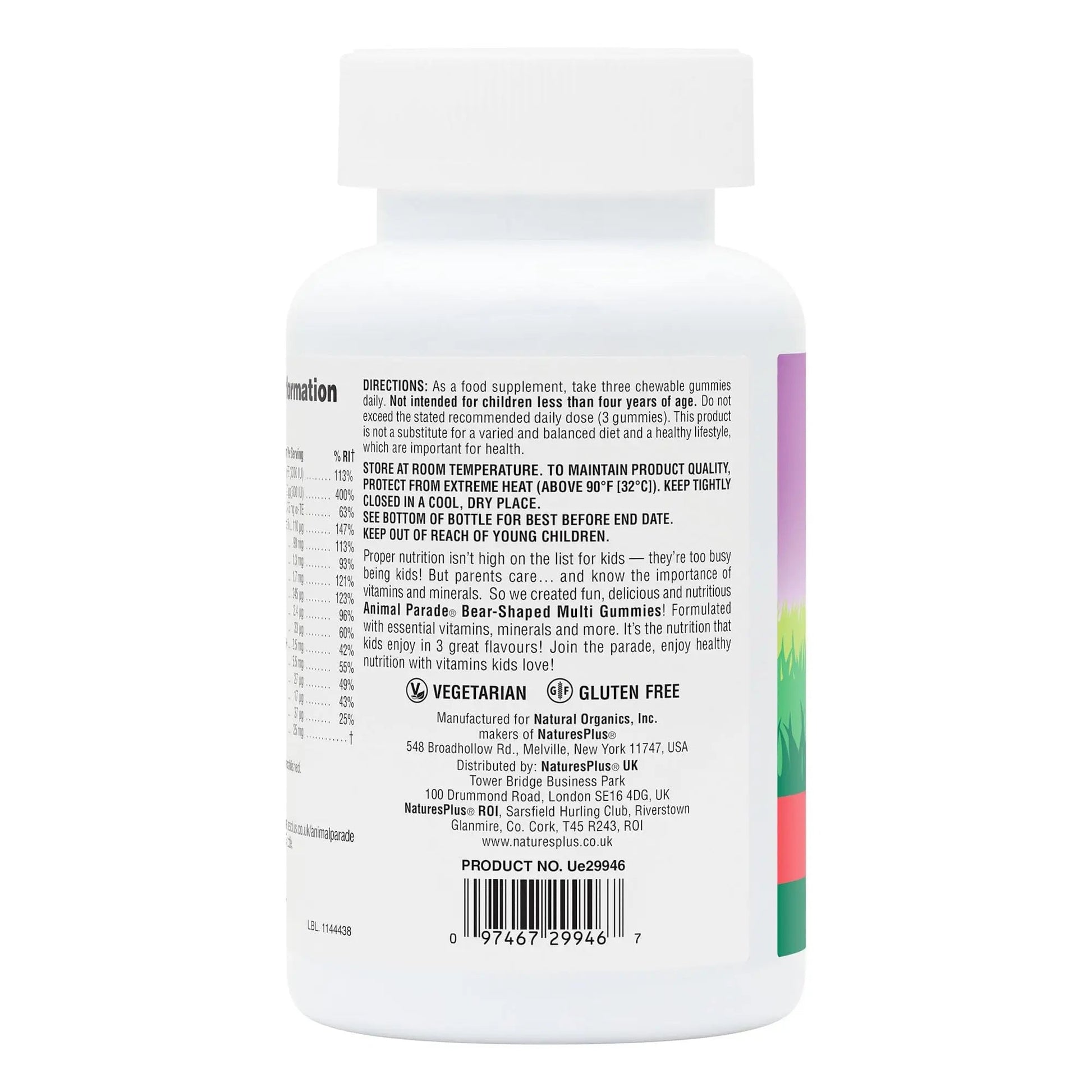 NaturesPlus Animal Parade Multivitamin Children's Gummies - 90 Count - Assorted Cherry, Grape & Orange Flavors NaturesPlus buy supplements canada
