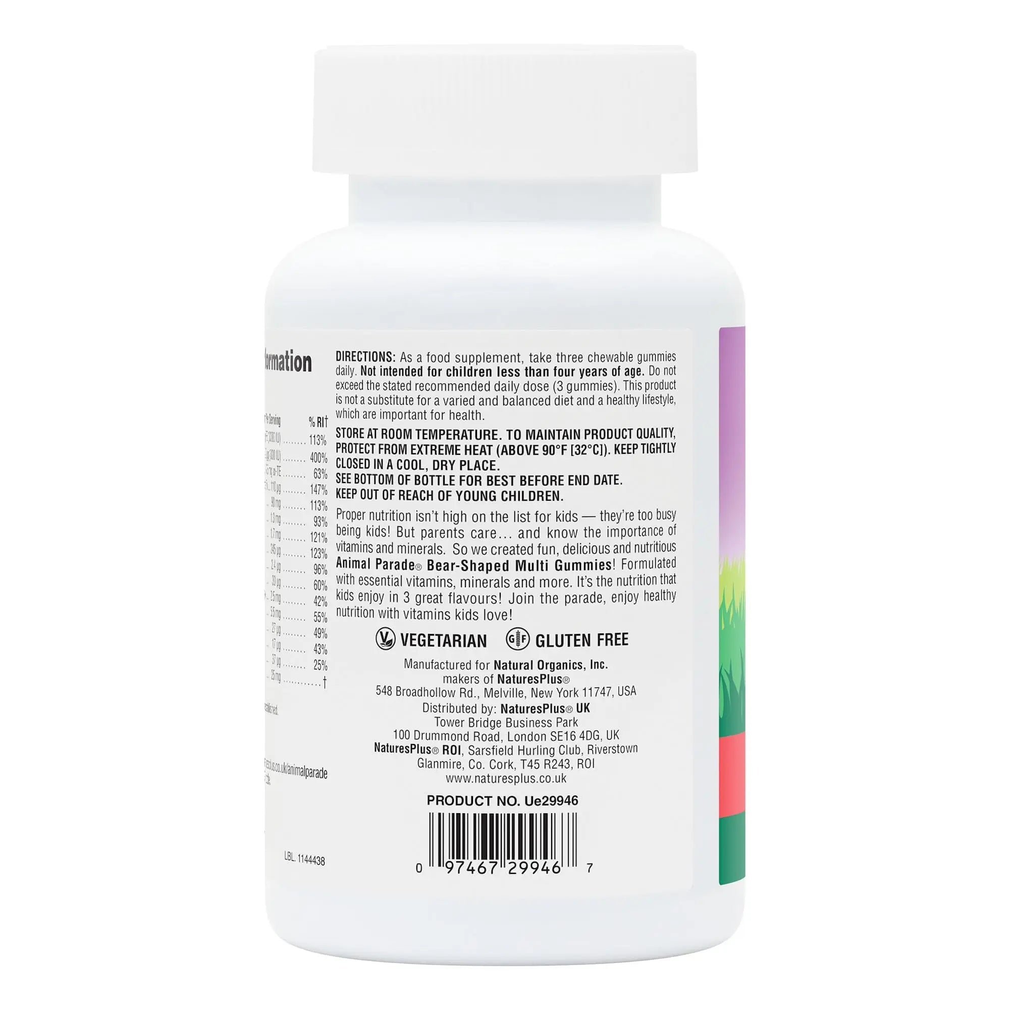 NaturesPlus Animal Parade Multivitamin Children's Gummies - 90 Count - Assorted Cherry, Grape & Orange Flavors NaturesPlus buy supplements canada