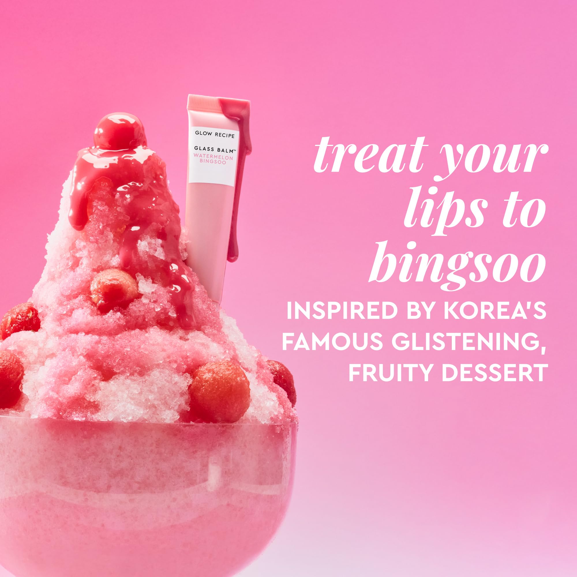 Glow Recipe Glass Balm Lip Treatment - 12Hr Hydrating Lip Balm & Moisturizer with Hyaluronic Acid to Smooth, Plump & Protect from Dryness - Sheer Soft Pink Tint, Watermelon Bingsoo (15 ml) Glow Recipe buy supplements canada