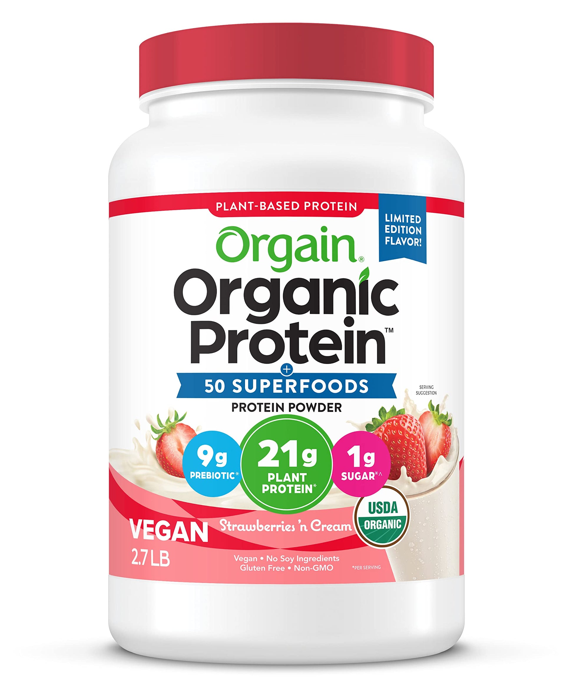 Orgain Organic Vegan Protein Powder + 50 Superfoods, Strawberries and Cream Orgain buy supplements canada