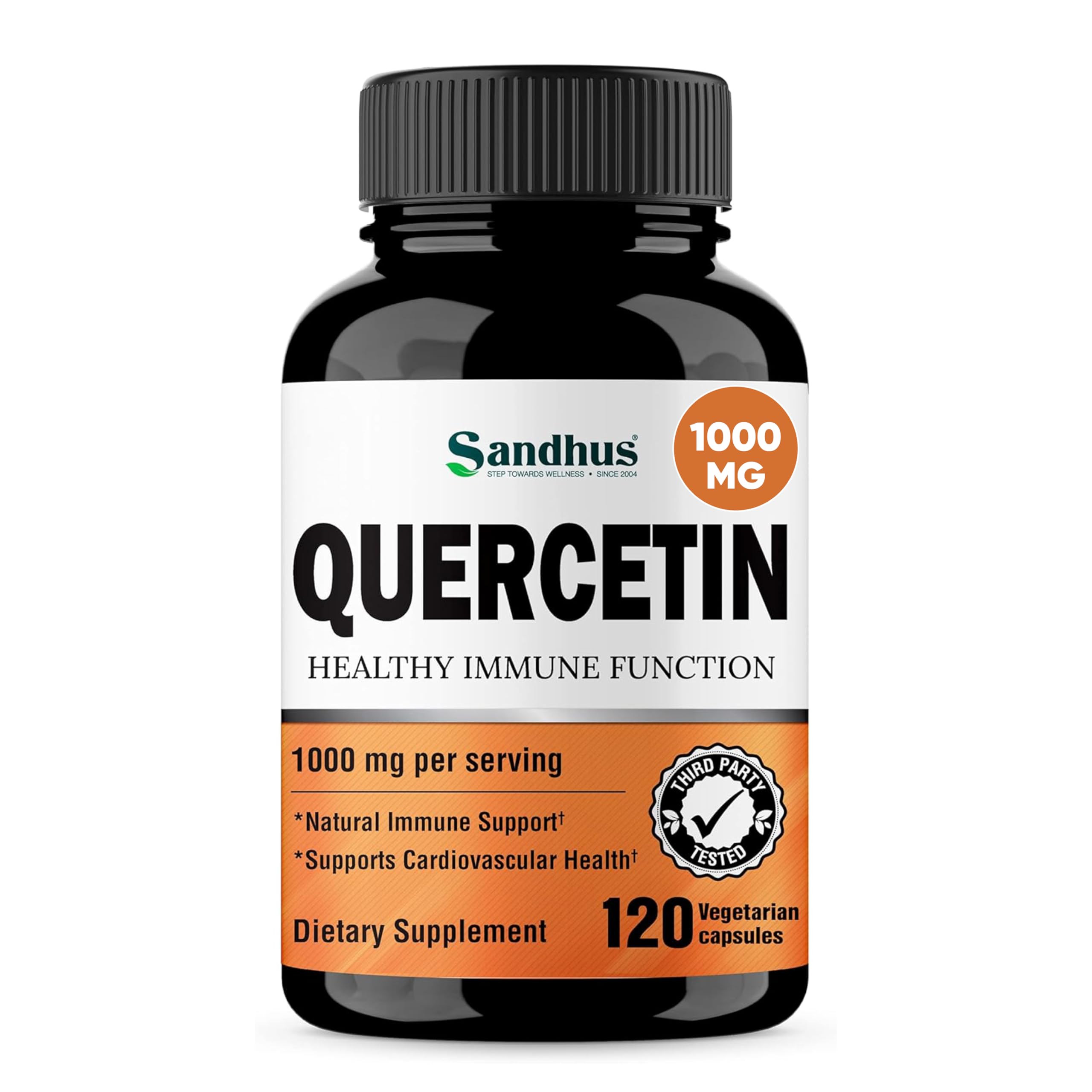Sandhu's Quercetin 1000mg Per Serving 120 Count Vegetarian Capsules Bioflavonoids Sandhu's buy supplements canada