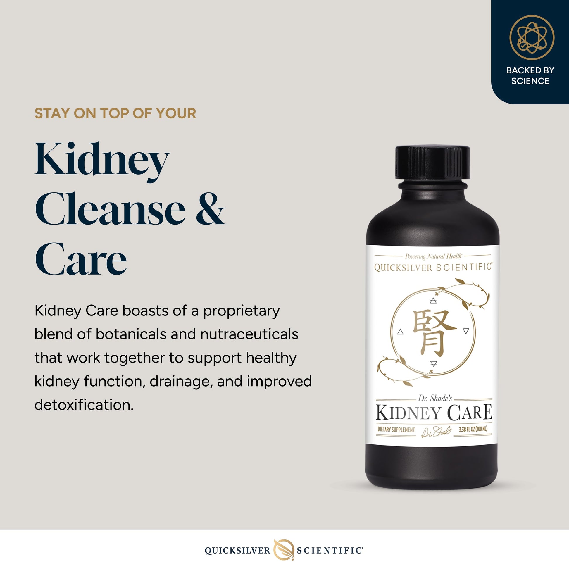 Quicksilver Scientific Kidney Care - Kidney Cleanse & Lymphatic Drainage Supplements - Astragaloside IV Extract, Zhu Ling, Goldenrod, Ferulic Acid, He Shou Wu & Dandelion Leaf (3.38oz / 100ml) Quicksilver Scientific buy supplements canada