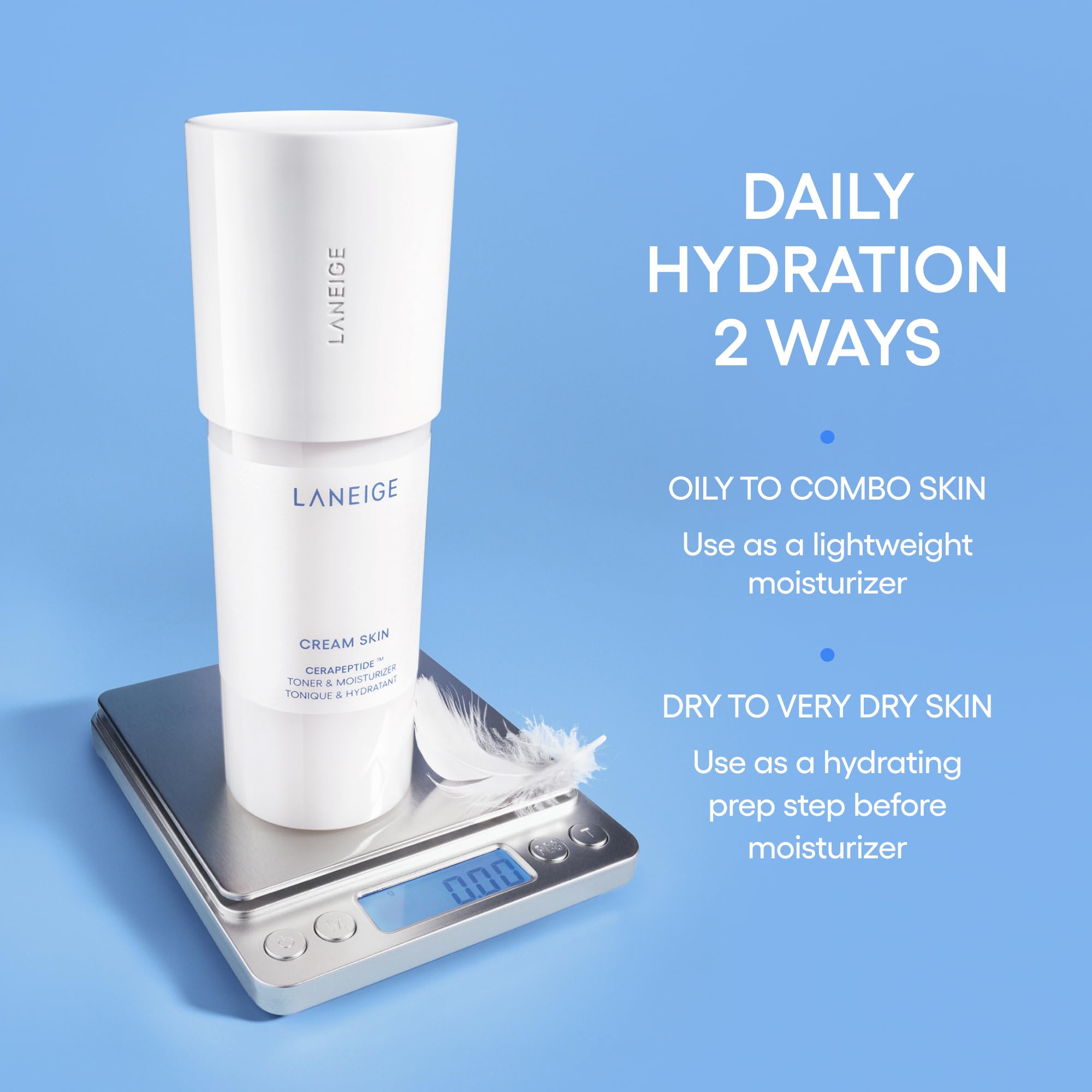 LANEIGE Cream Skin Toner & Moisturizer Mini: Lightweight Refillable Korean Milky Toner with Ceramide LANEIGE buy supplements canada