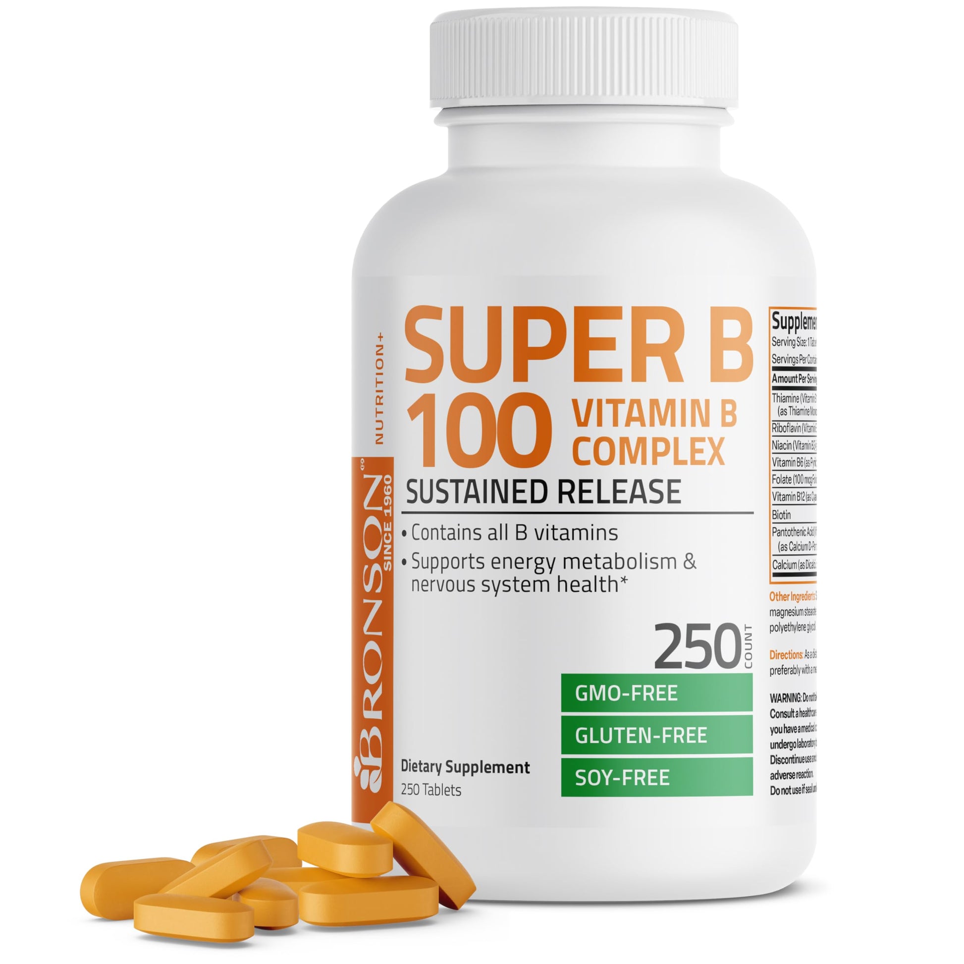 Bronson Super B 100 Vitamin B Complex Sustained Release Contains All B Vitamins Bronson buy supplements canada