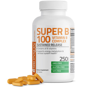 Bronson Super B 100 Vitamin B Complex Sustained Release Contains All B Vitamins Bronson buy supplements canada