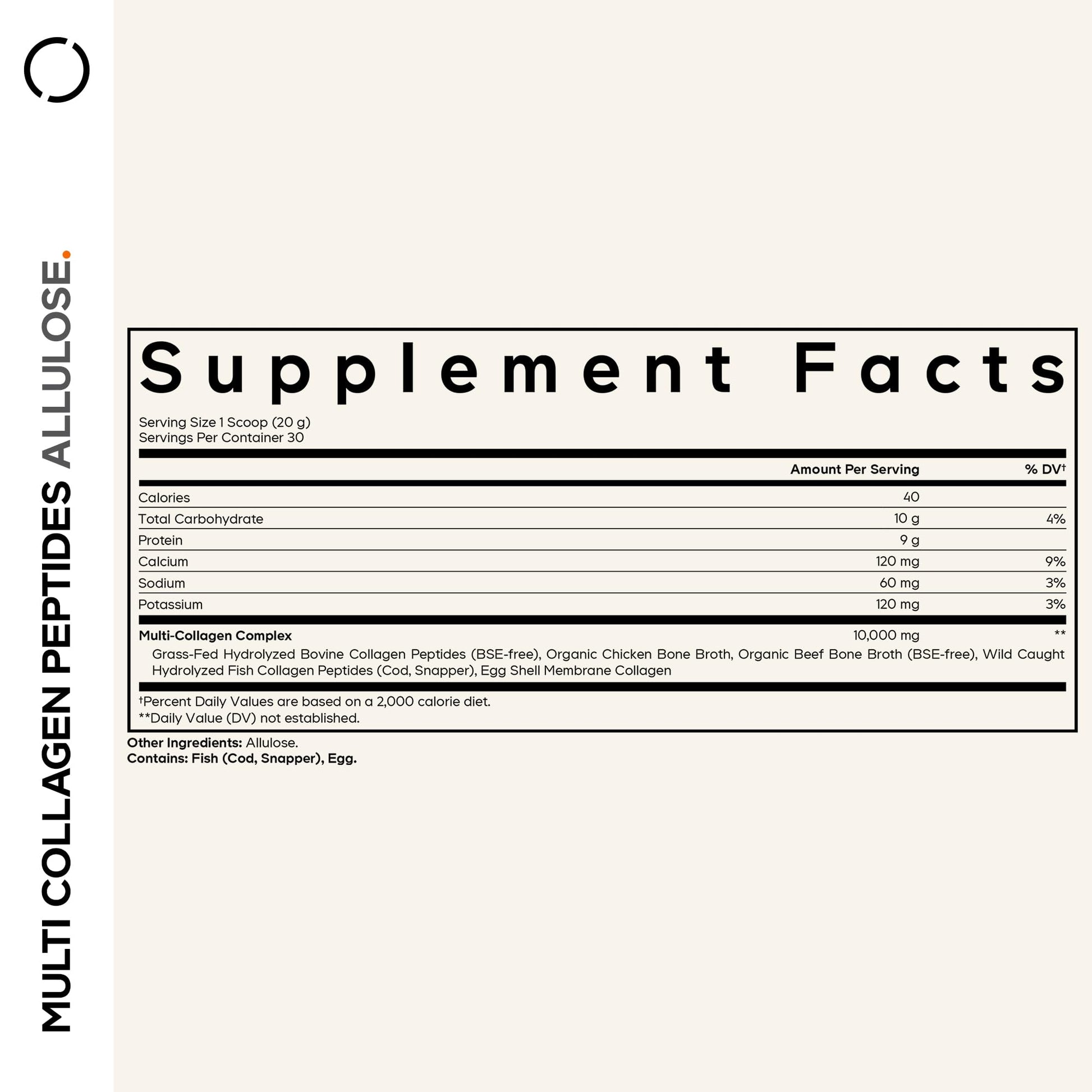 Codeage Multi Collagen Peptides Powder + Allulose - 5 Types - Grass-Fed Collagen - Rare Sugar Allulose Supplement - 0 Calorie Sweetener & 0 Carbs - 18 Amino Acids - Unflavored - Non-GMO - 30 Servings Codeage buy supplements canada