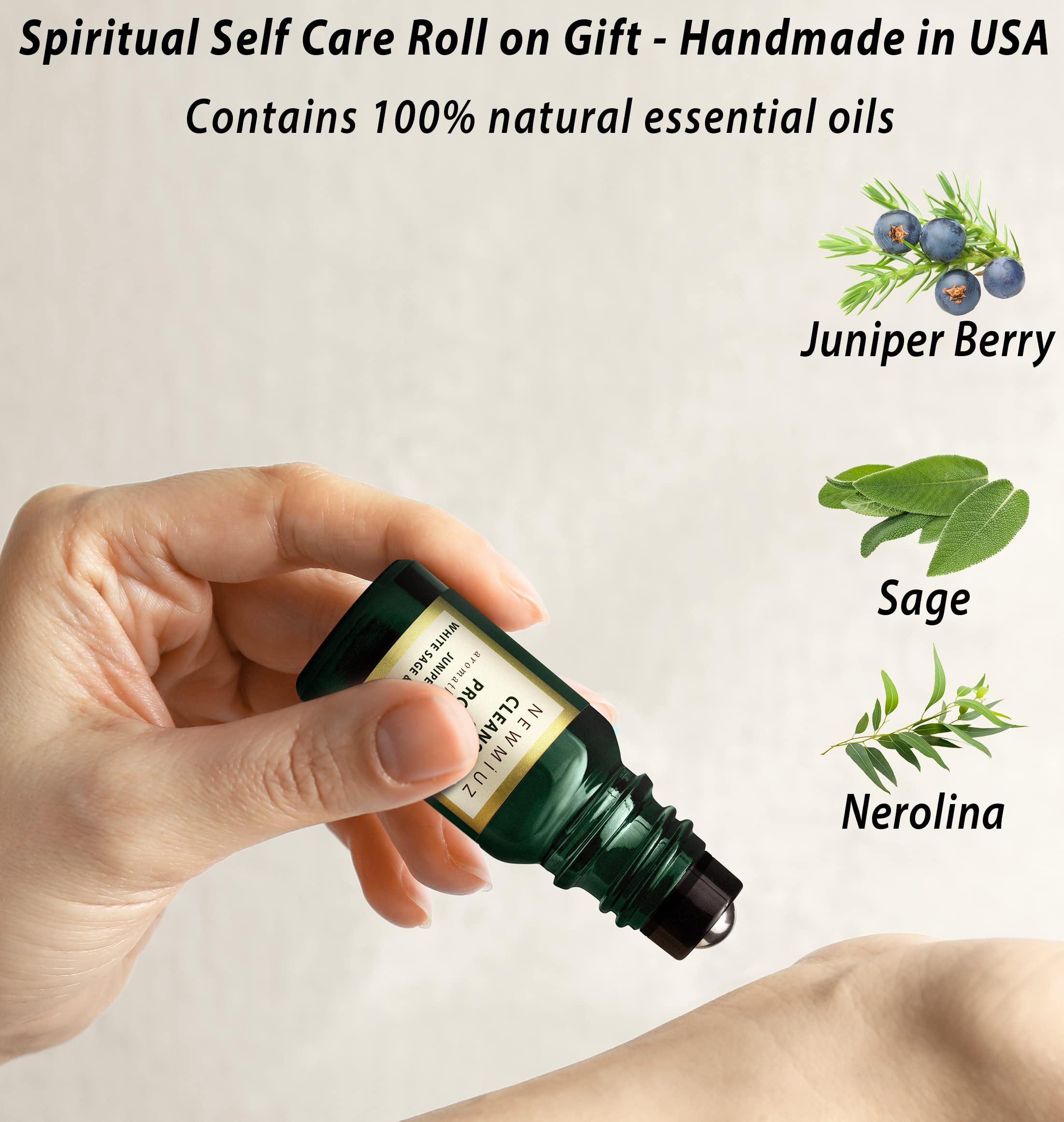 Headache Roll On Stick Peppermint Rosemary and Eucalyptus & Cleansing and Protect Juniper Berry White Sage with Nerolina Pack of 2 New Miuz buy supplements canada