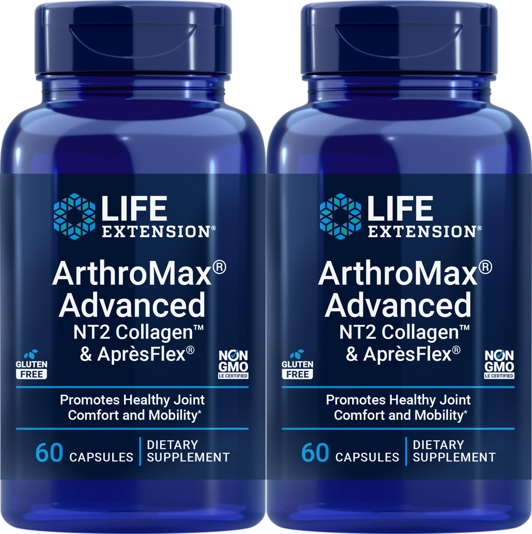 Life Extension ArthroMax Advanced with NT2 Collagen & ApresFlex, 60 Capsules (Pack of 2) Life Extension buy supplements canada