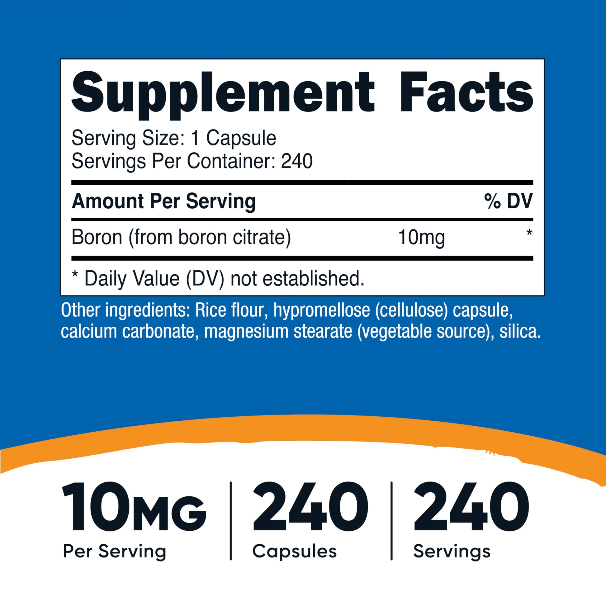 Nutricost Boron Capsules 10mg, 240 Vegetarian Capsules, Gluten Free and Non-GMO Nutricost buy supplements canada