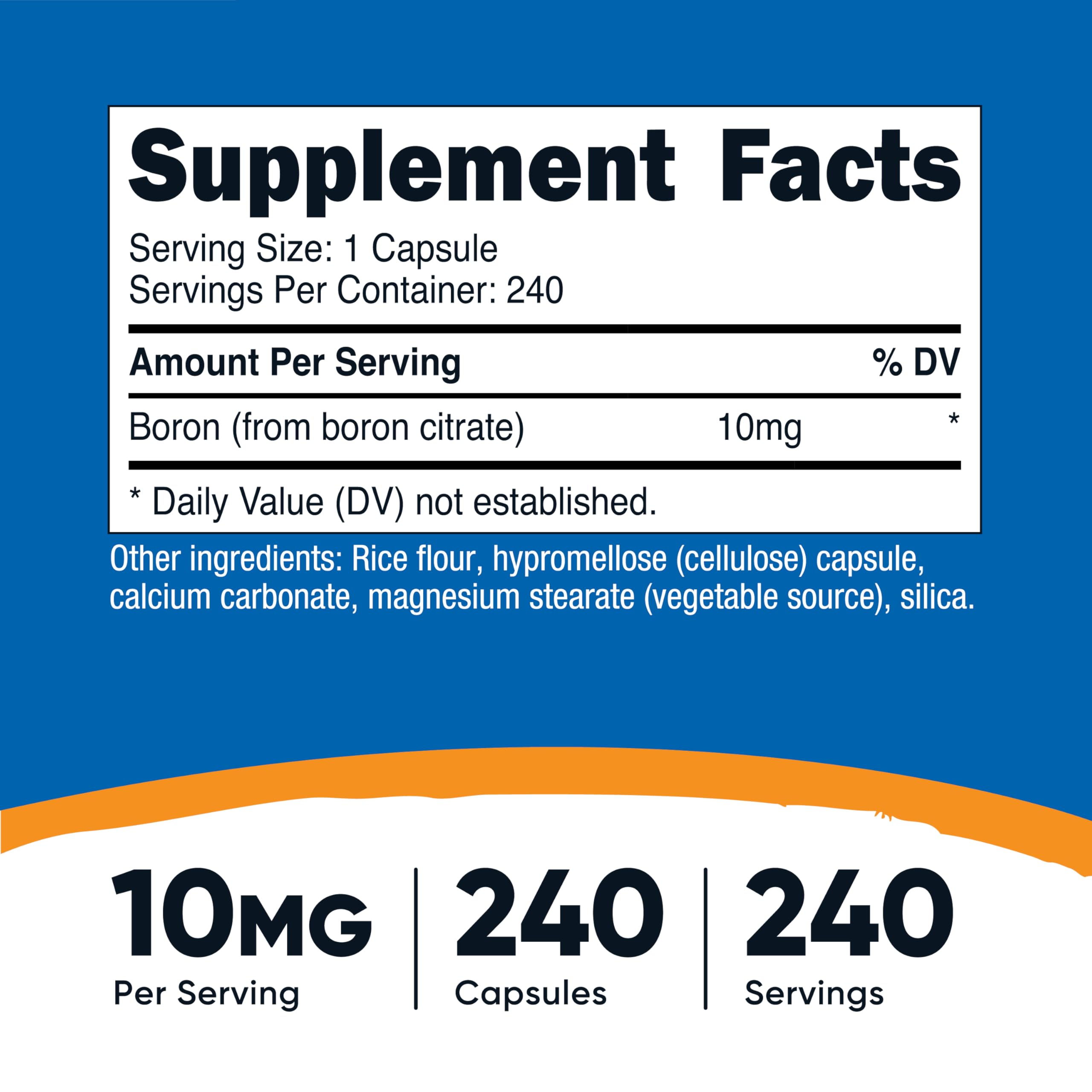 Nutricost Boron Capsules 10mg, 240 Vegetarian Capsules, Gluten Free and Non-GMO Nutricost buy supplements canada