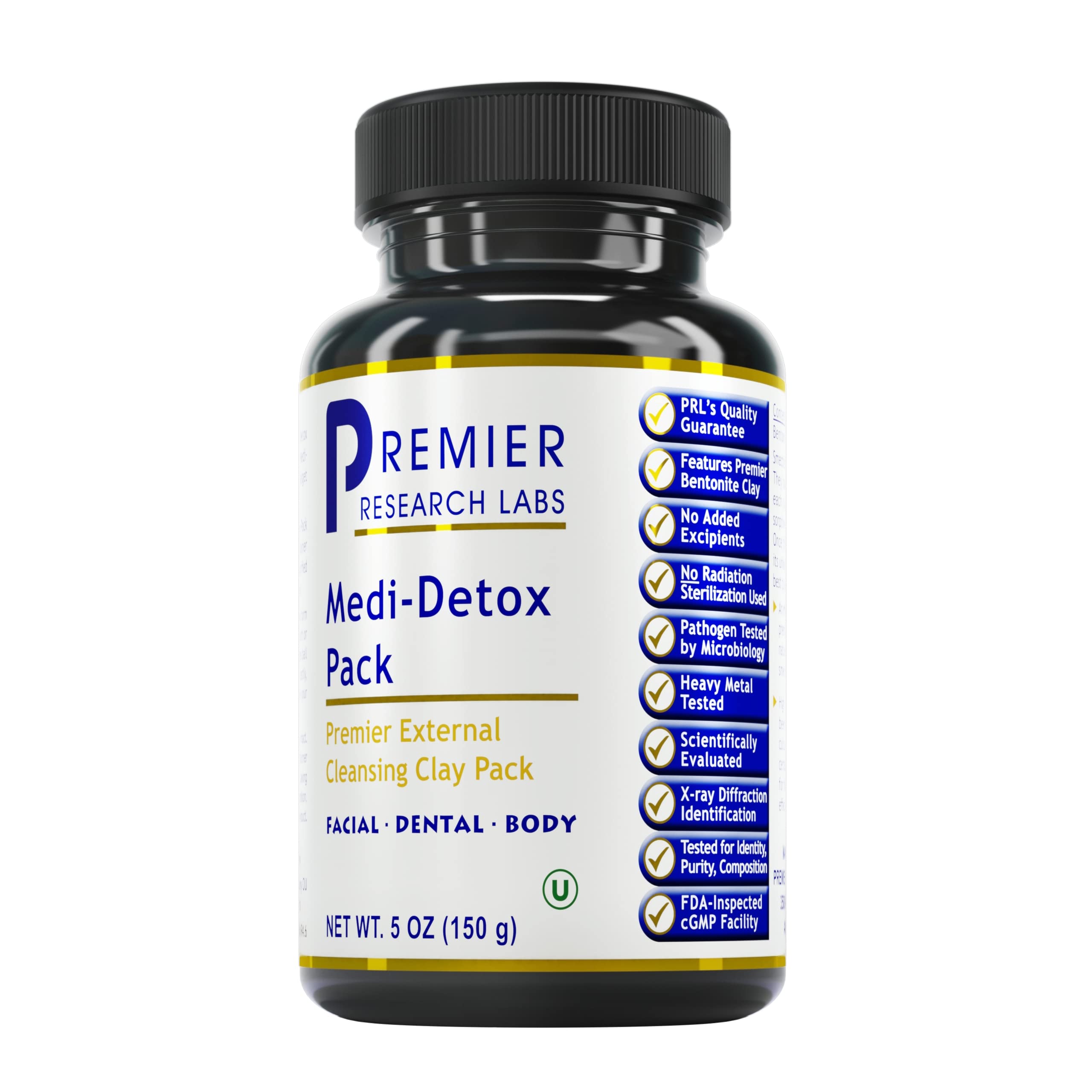 Premier Research Labs Medi-Dental Pack - Detoxifying Volcanic Clay - Dental & Body Cleansing - With Calcium Smectites Silica & Mineral Oxides - 5 oz Premier Research Labs buy supplements canada
