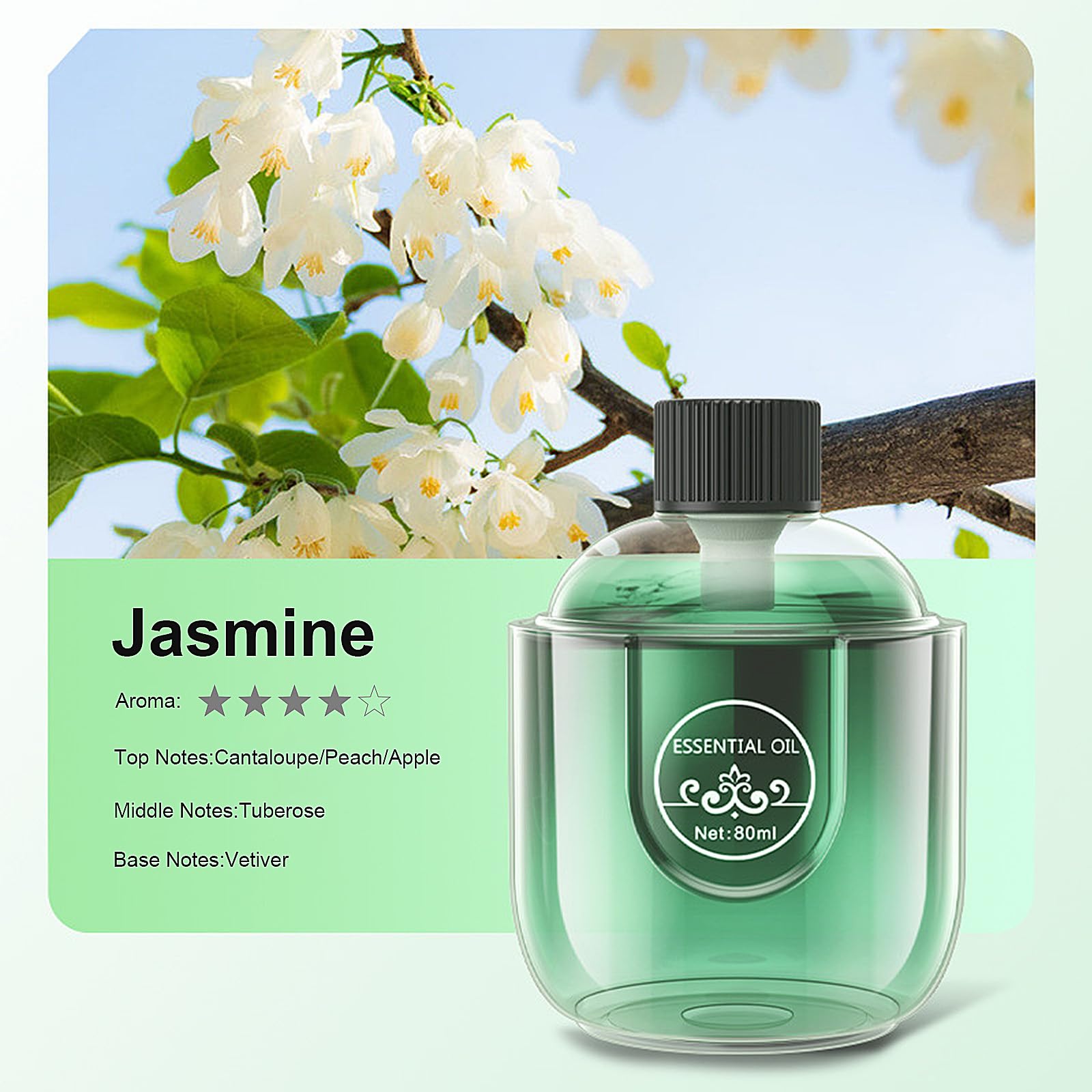 80ml Jasmine Diffuser Liquid Refill, Long Lasting 2.7 oz Oil Refill for Diffuser DIUFJAG buy supplements canada