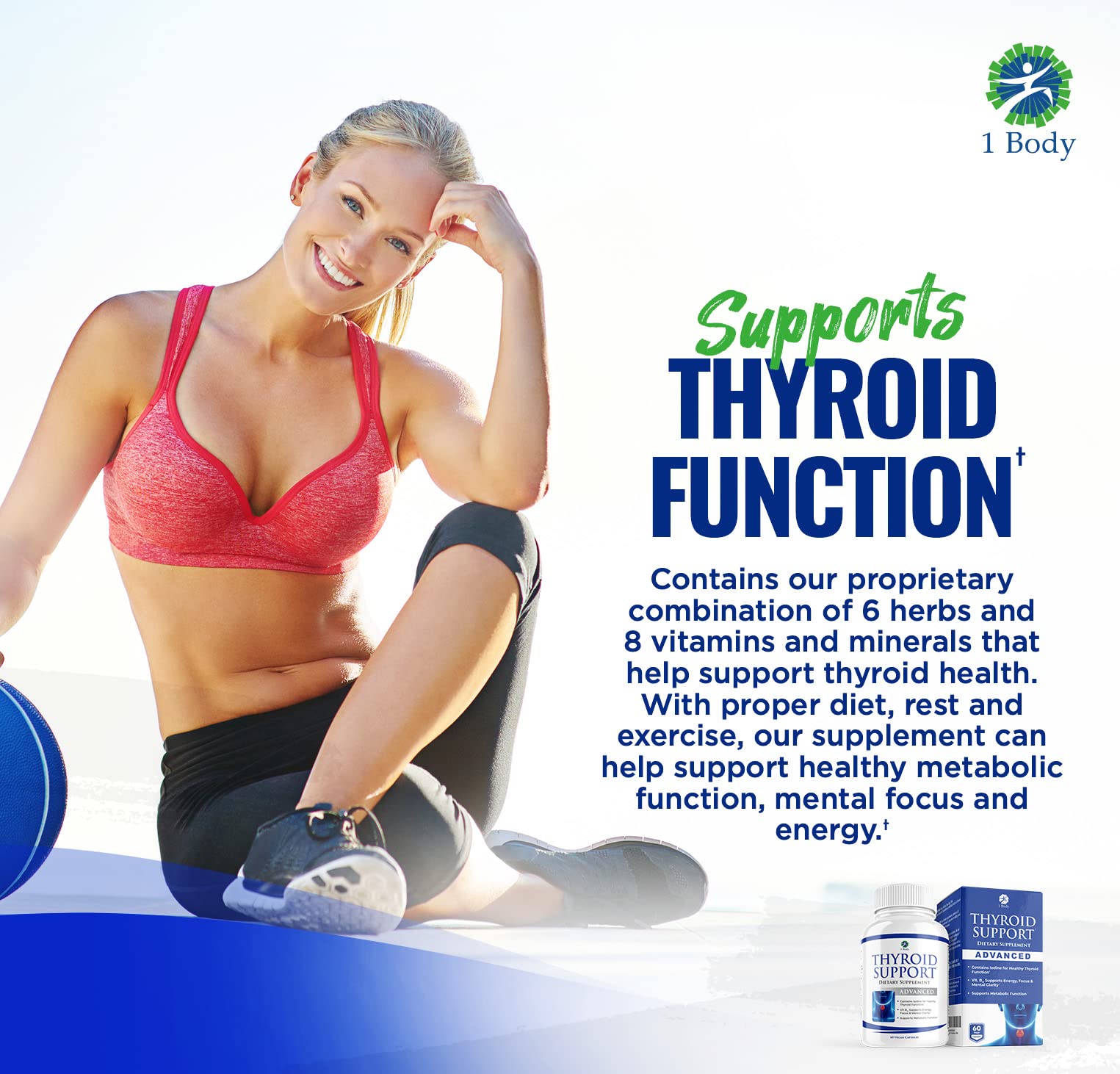Thyroid Support Supplement for Women and Men - 3 Pack 90 Days 1 Body buy supplements canada
