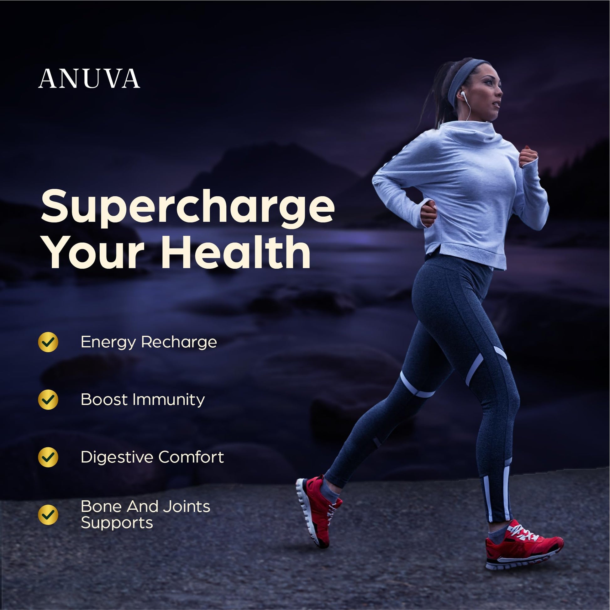 Anuva 16-in-1 Sea Moss Capsules | Black Seed Oil, Ashwagandha, with Vitamin C, D3, Turmeric, Burdock, Bladderwrack & Multi-Minerals | Immune, Skin, Joint & Energy Support | 60 Veggie Capsules Anuva buy supplements canada