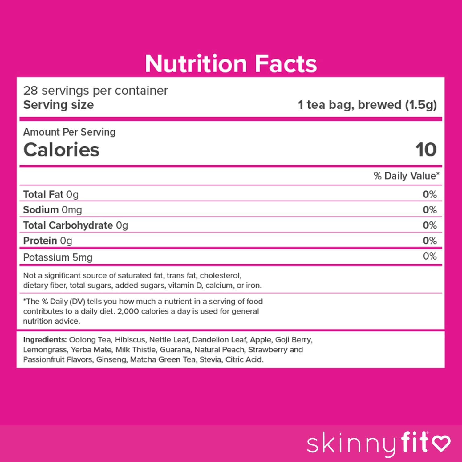 SkinnyFit Detox Tea: All-Natural, Laxative-Free, Supports A Healthy Weight SkinnyFit buy supplements canada