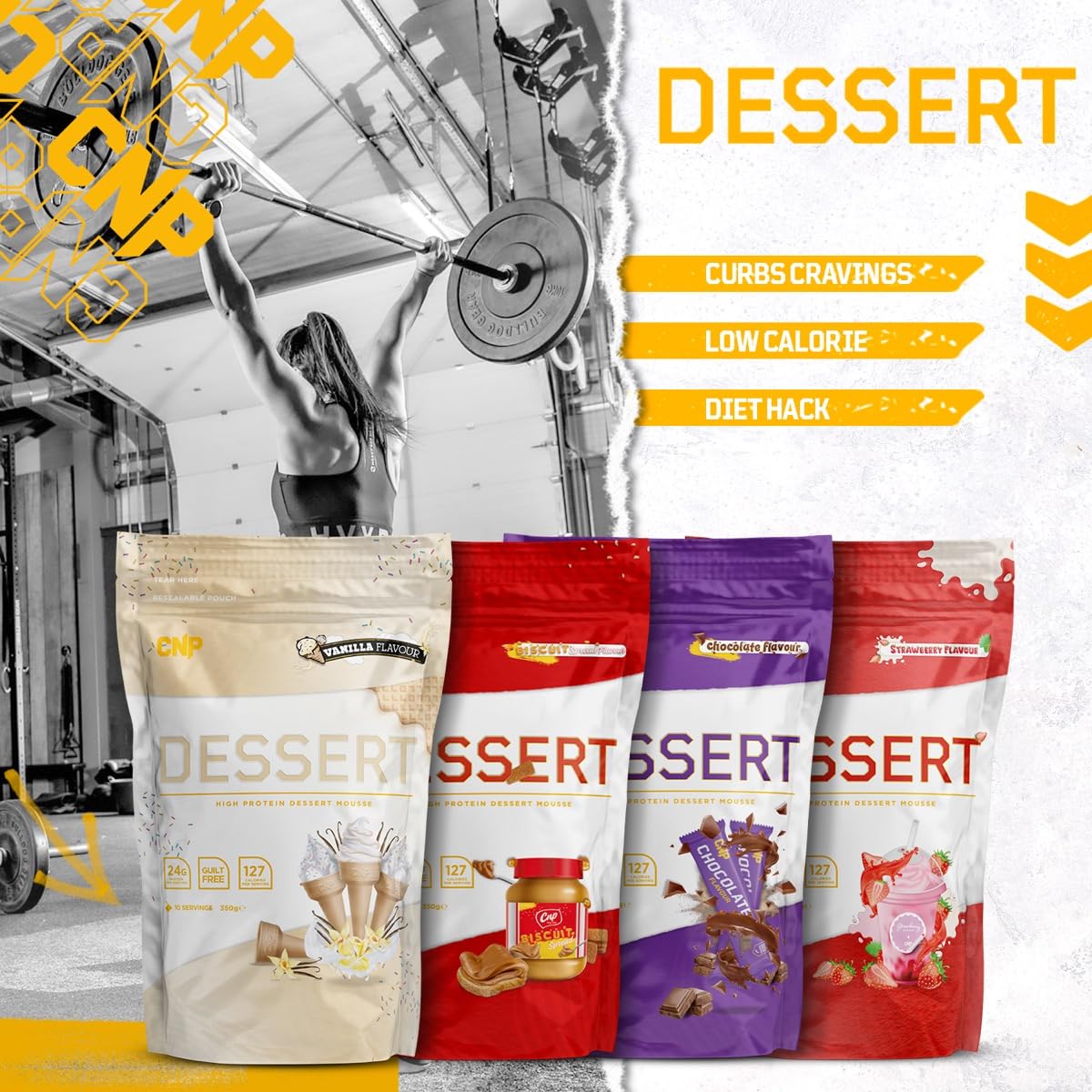 CNP Professional High Protein Dessert Mix, 25g of Dual Release Protein with Micellar Casein CNP Professional buy supplements canada
