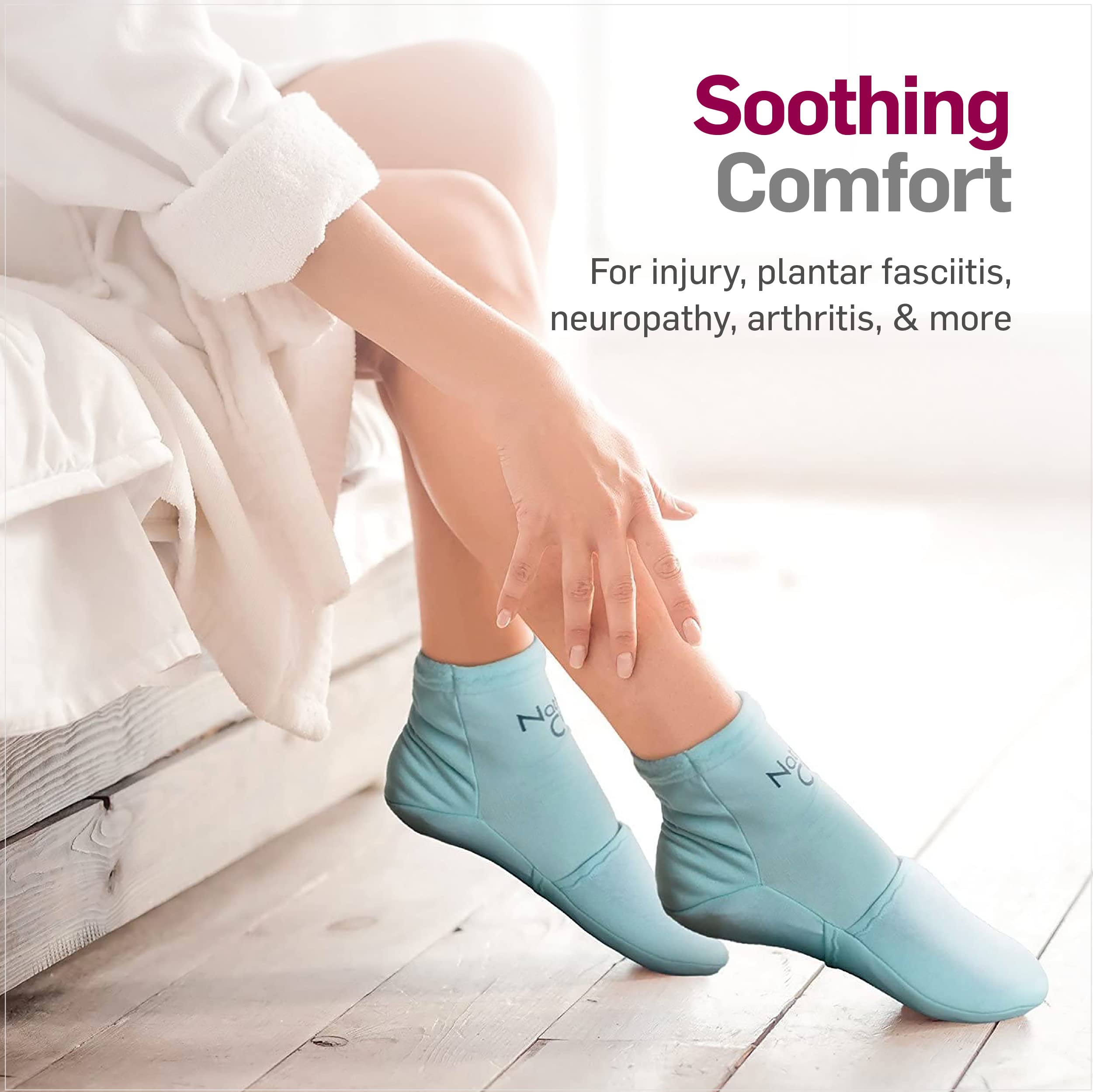 NatraCure Cold Therapy Socks - Reusable Gel Ice Frozen Slippers for Feet NatraCure buy supplements canada