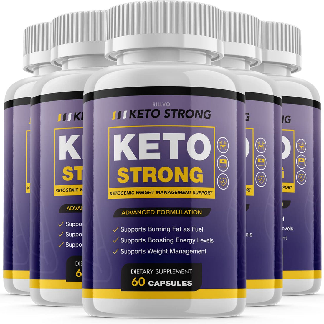 (5 Pack) Keto Strong XP Advanced Formula Ketosis Pills (300 Capsules) Rillvo buy supplements canada